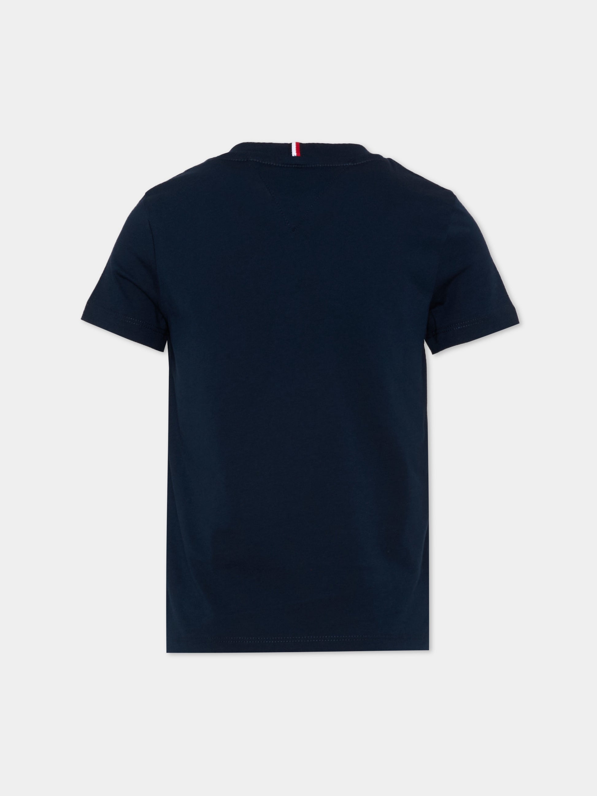 T-shirt blu per bambini con logo,Tommy Hilfiger Junior,KB0KB10263 C1G