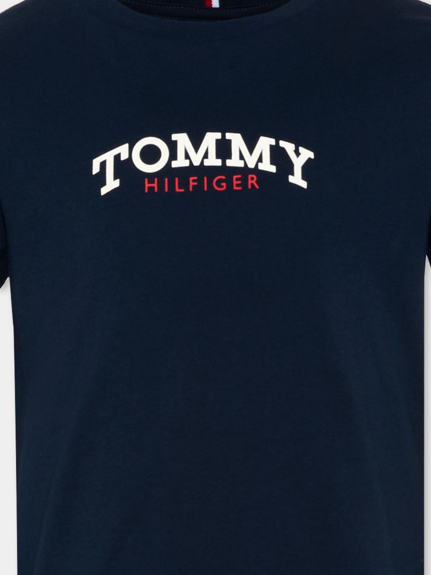 T-shirt blu per bambini con logo,Tommy Hilfiger Junior,KB0KB10263 C1G