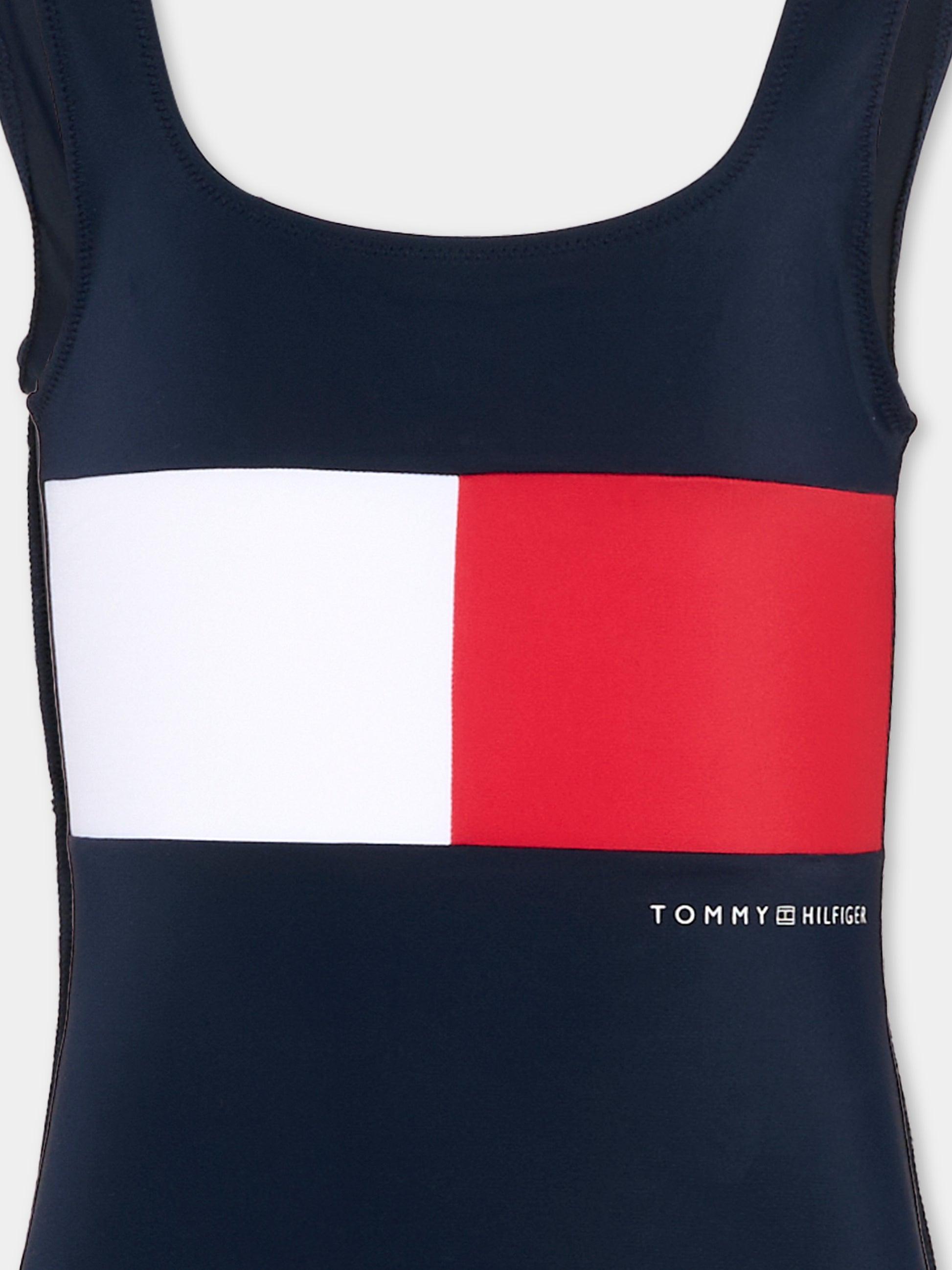 Costume intero blu per bambina con logo,Tommy Hilfiger Junior,UG0UG00828 C1G