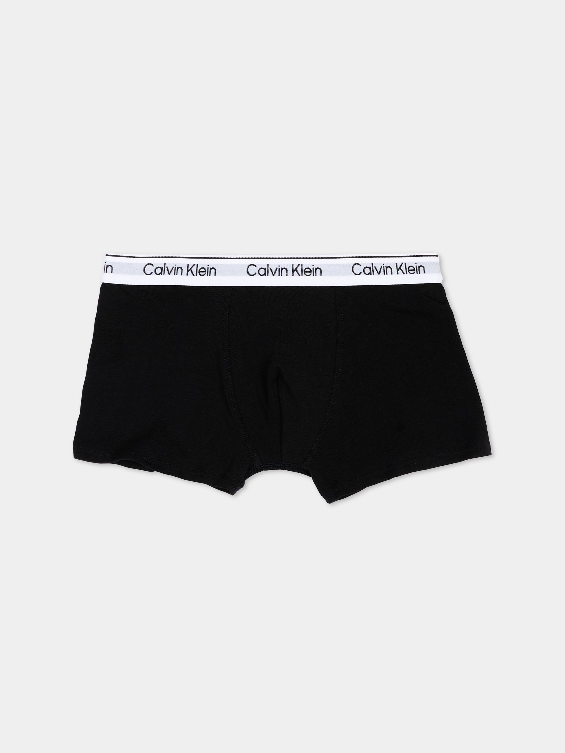 Boxer nero per bambino con logo,Calvin Klein Kids,B70B700506 0SB