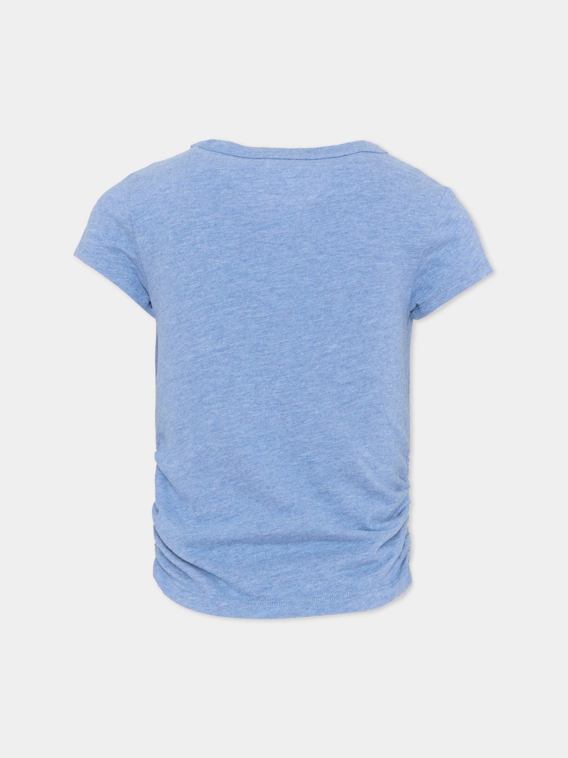 T-shirt blu per bambina con logo,Abercrombie & Fitch,43AJ73 UGC