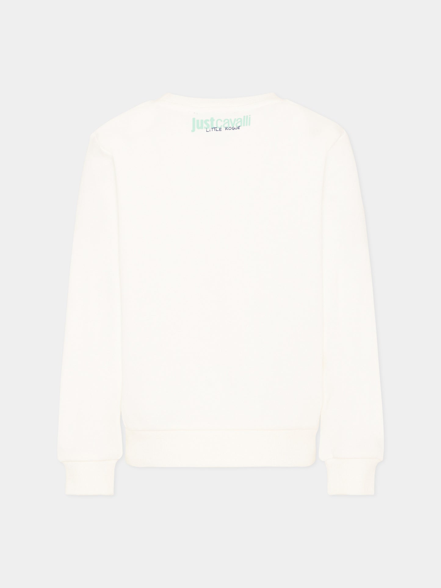 Felpa avorio per bambini con logo,Just Cavalli Kids,JBP26068FE PRISTINE