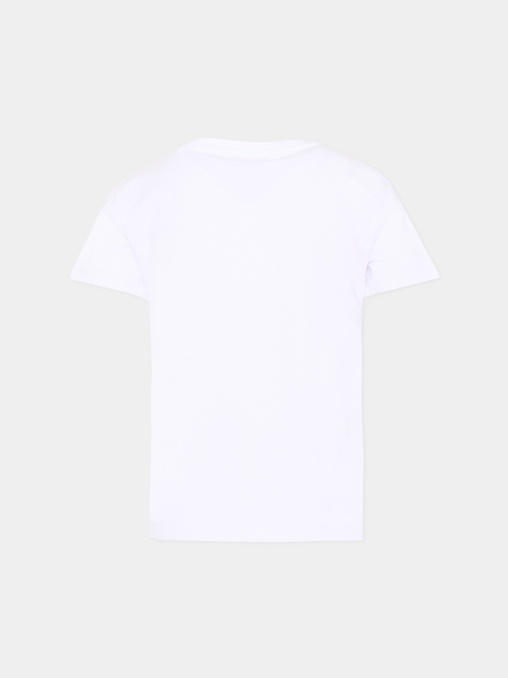 T-Shirt bianca per bambino con logo,Just Cavalli Kids,JIP26047TS WHITE