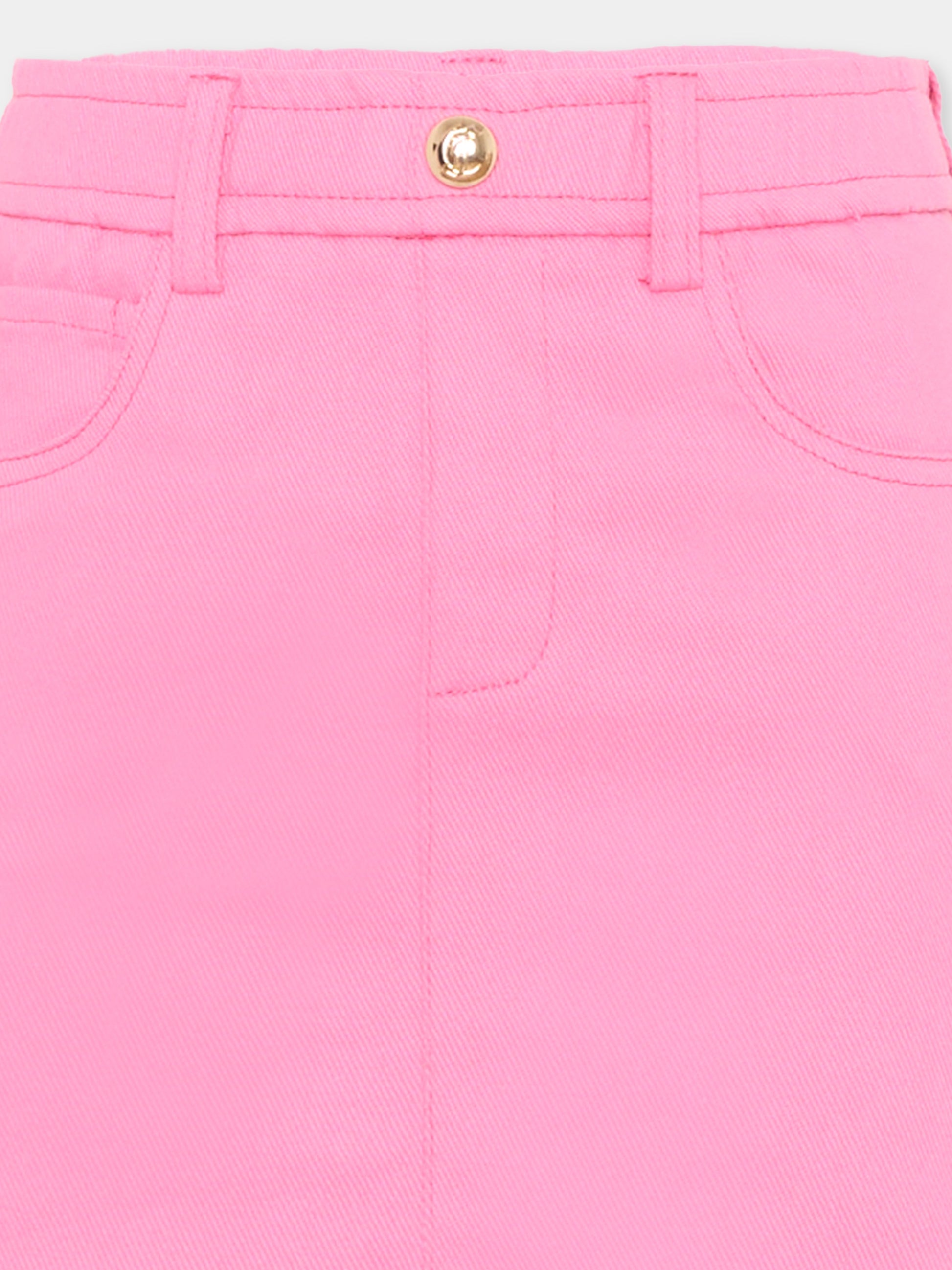 Gonna rosa per bambina con logo,Just Cavalli Kids,JIP26004GO PINK BEGONIA