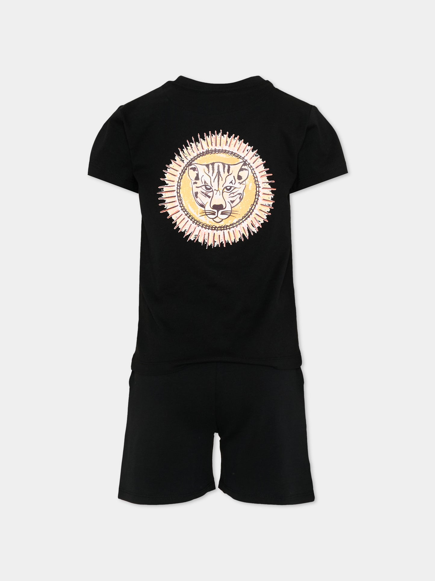 Completo sportivo nero per bambini con logo,Just Cavalli Kids,JIP26090CJ BLACK