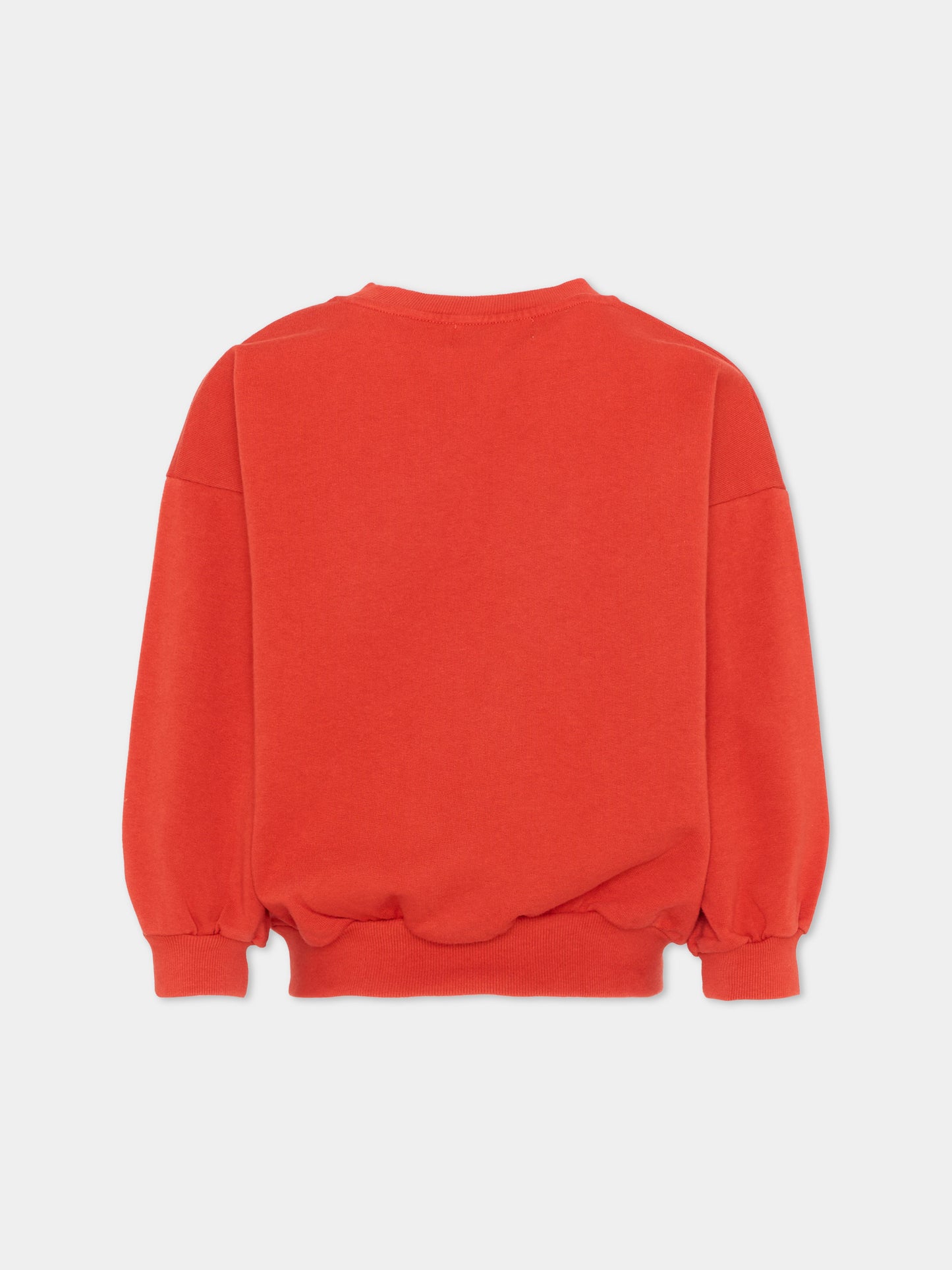 Felpa rossa per bambini con logo floreale,Bobo Choses,B126AC039