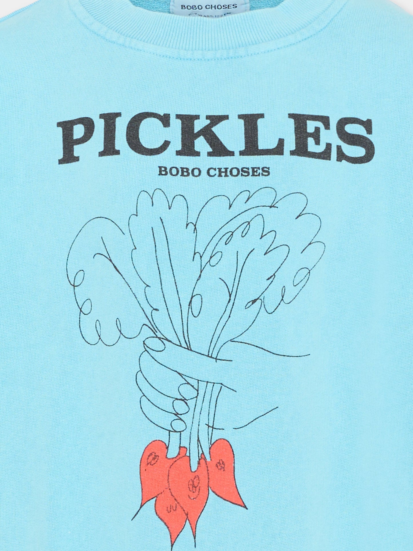 Felpa azzurra per bambini Bunch of Vegetables,Bobo Choses,B126AC040