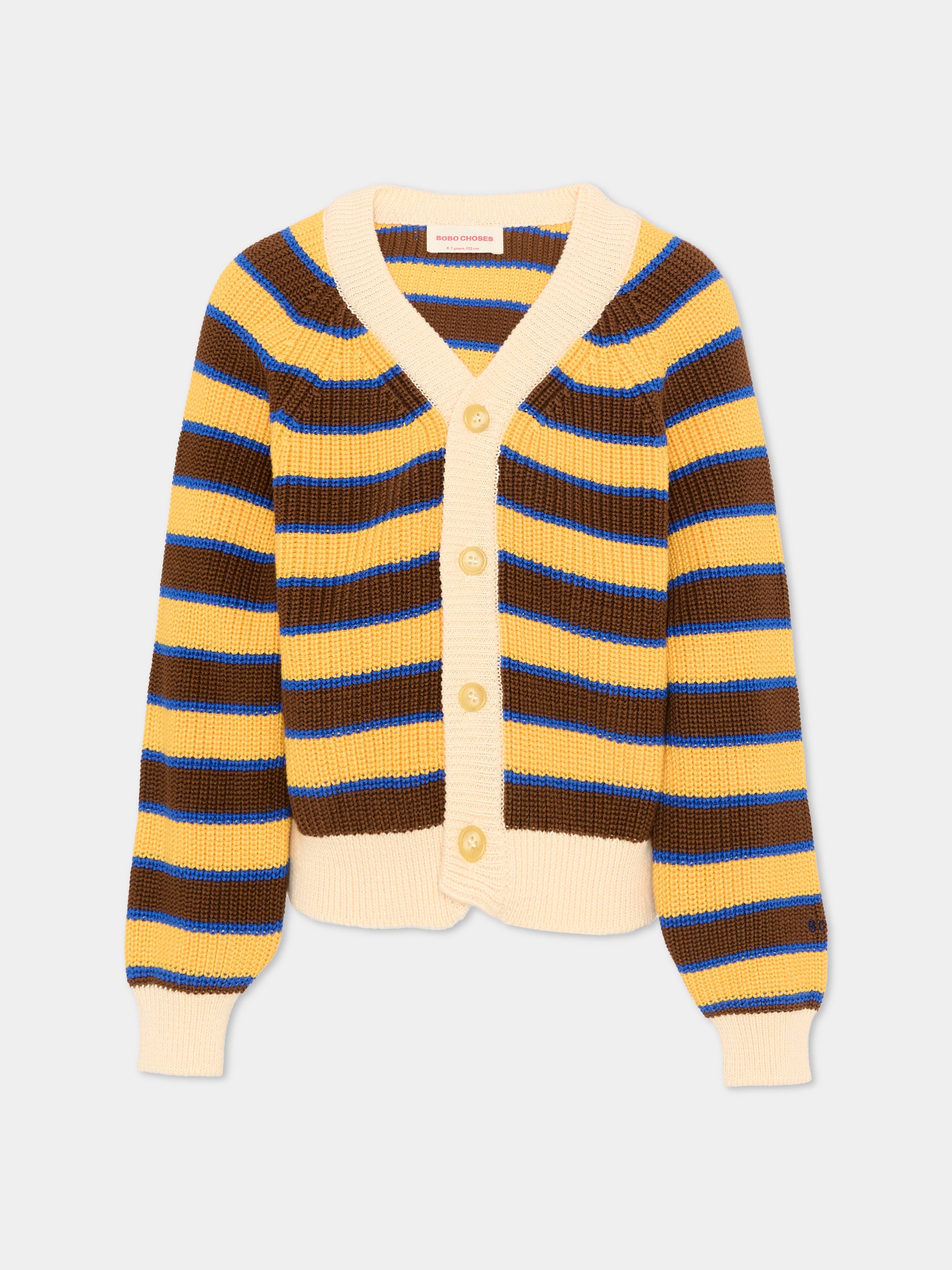 Cardigan multicolor per bambini a righe,Bobo Choses,B126AC115