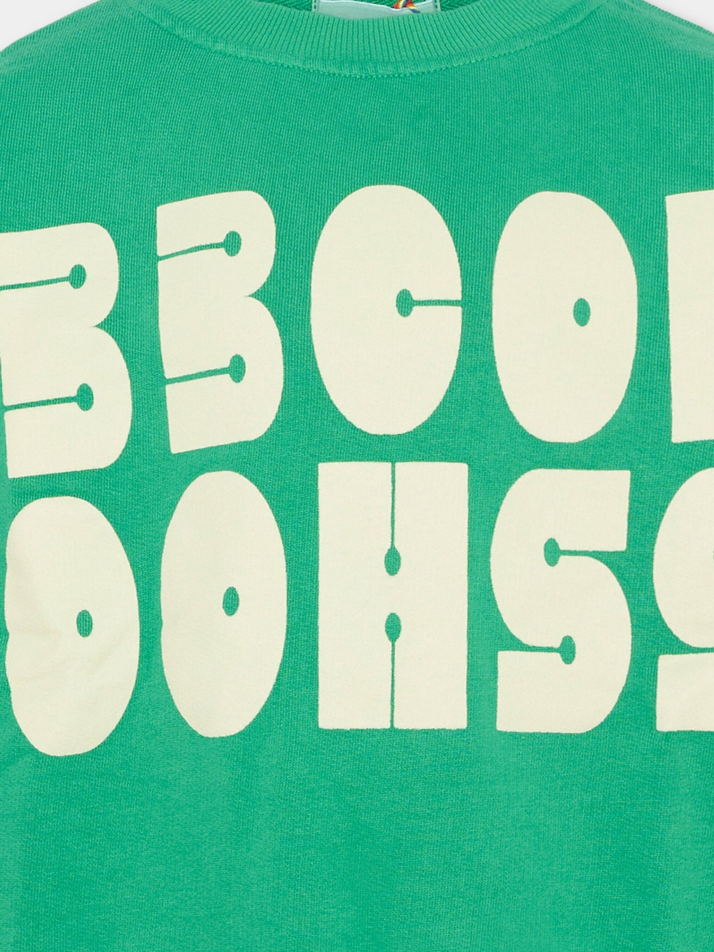 Felpa verde per bambini con logo,Bobo Choses,B126AC142