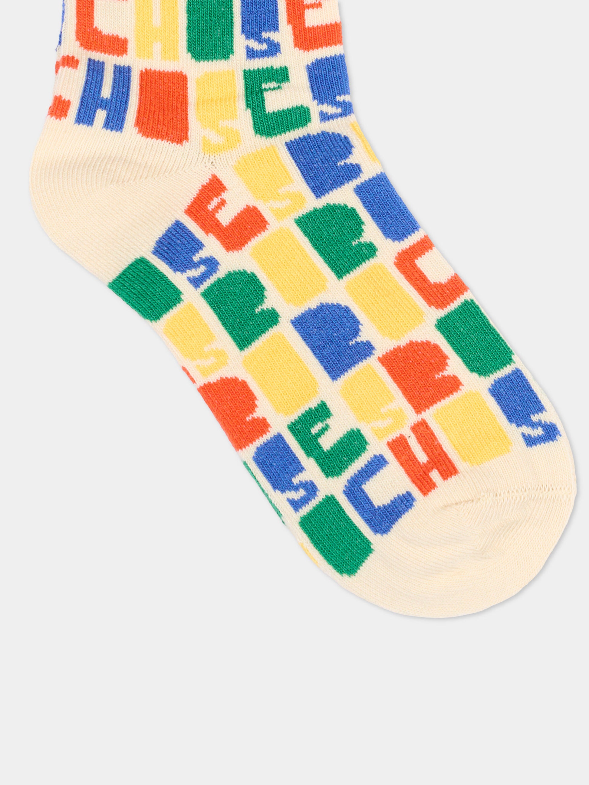 Calzini multicolor per bambini con logo,Bobo Choses,B126AI045