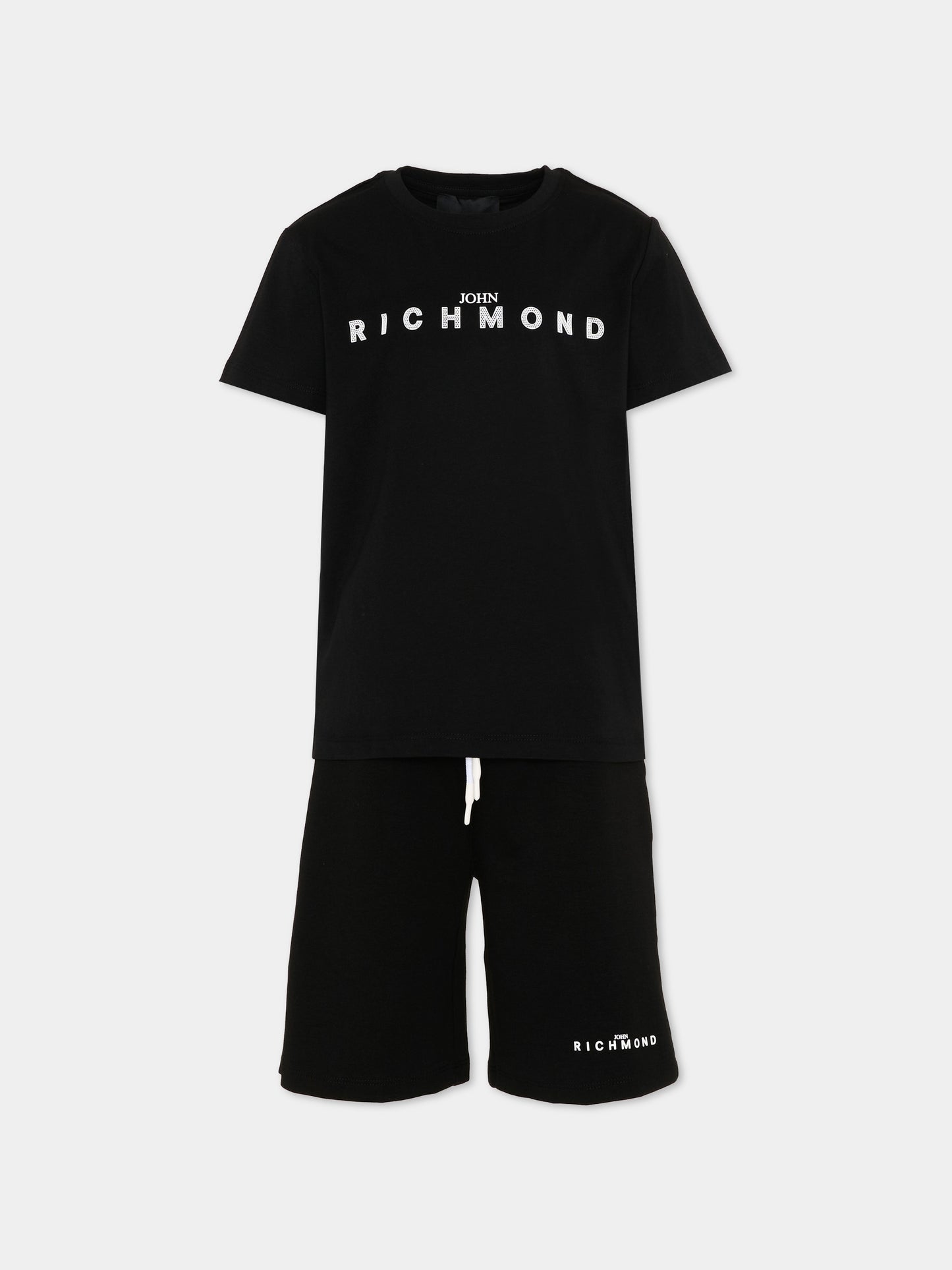 Completo sportivo nero per bambino con logo,Richmond,RBP26018CJ BLACK
