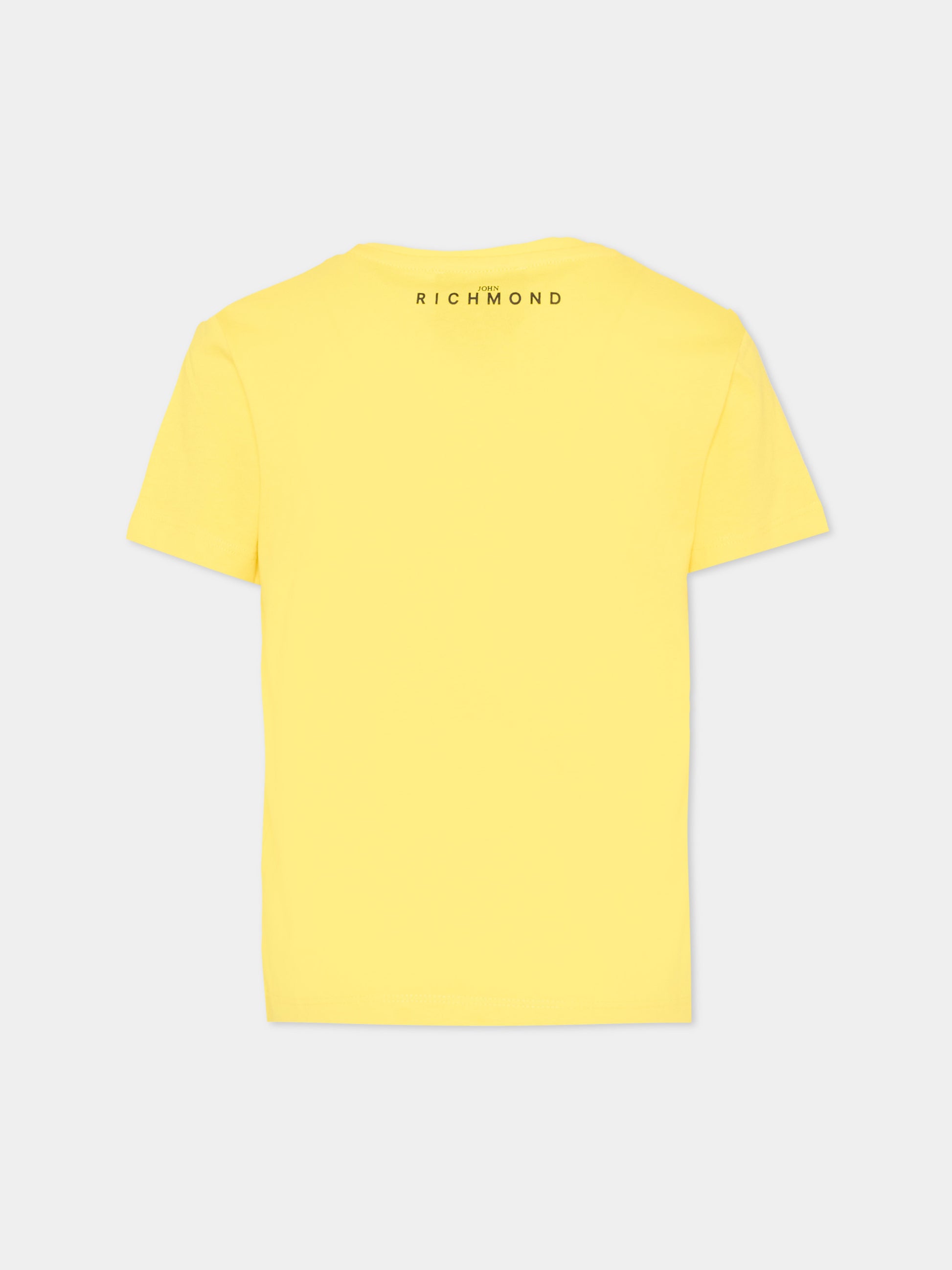 T-Shirt gialla per bambini con logo,Richmond,RBP26008TS YELLOW BUTTERCUP