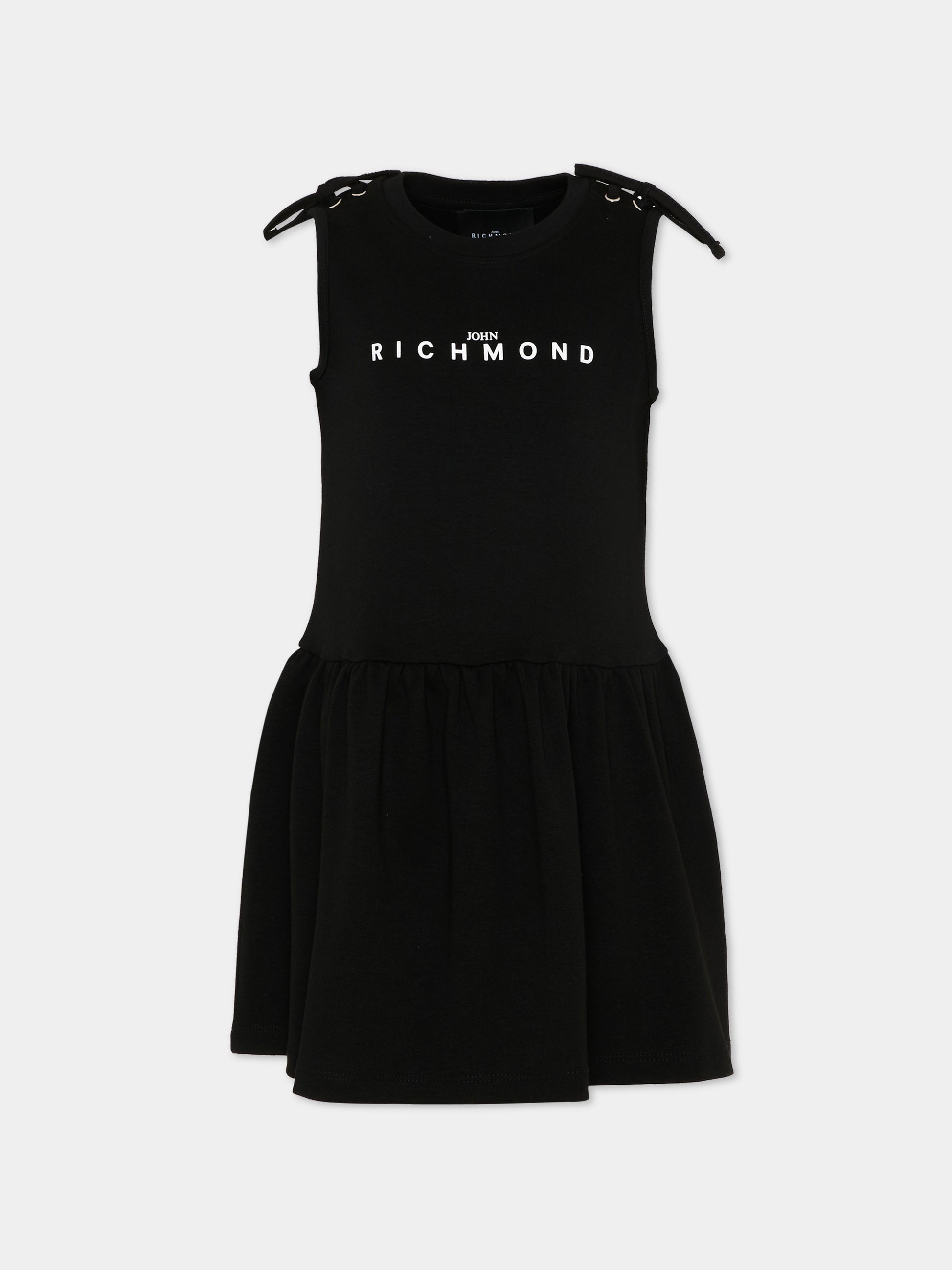 Vestito nero per bambina con logo,Richmond,RGP26033VE BLACK