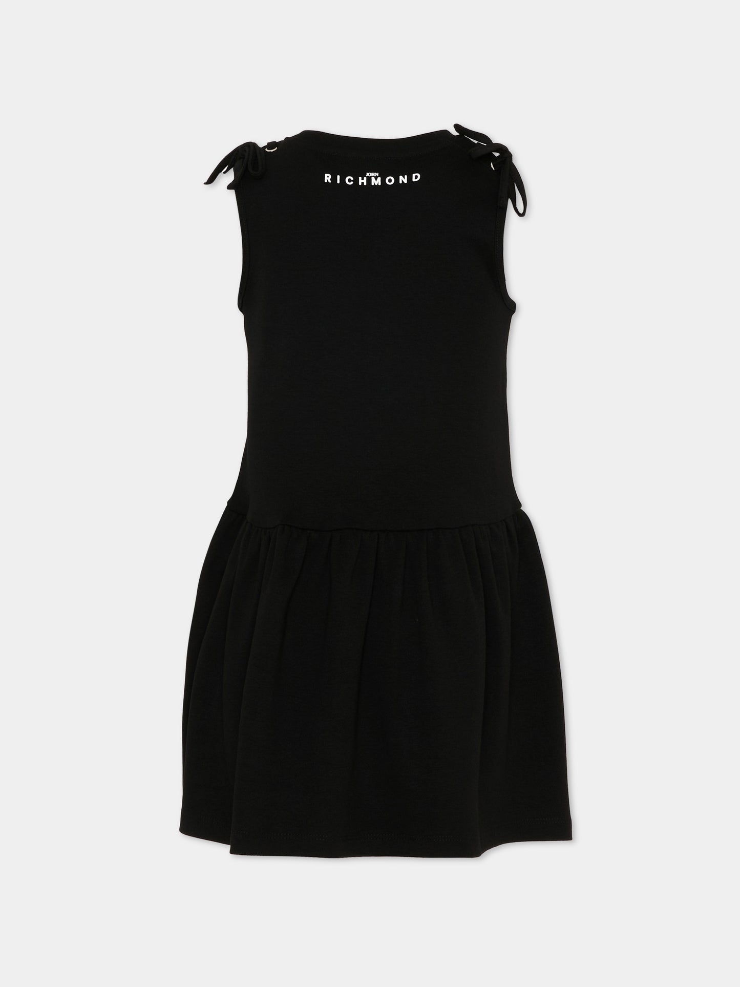 Vestito nero per bambina con logo,Richmond,RGP26033VE BLACK