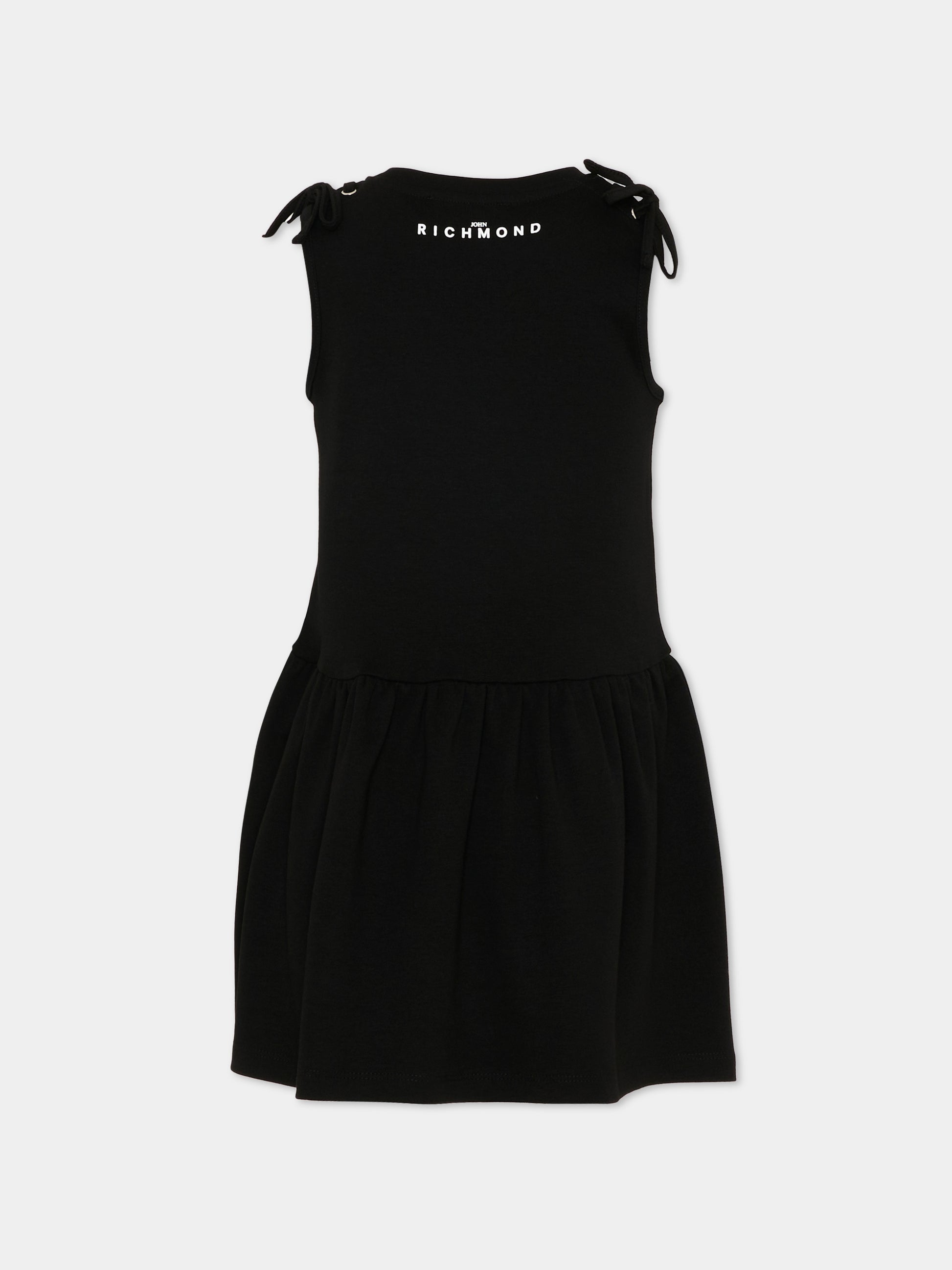 Vestito nero per bambina con logo,Richmond,RGP26033VE BLACK