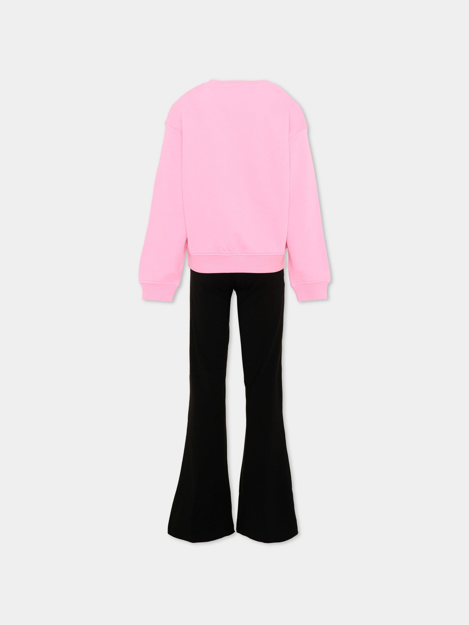 Completo sportivo rosa per bambina con logo,Richmond,RGP26014CF PINK BEGONIA