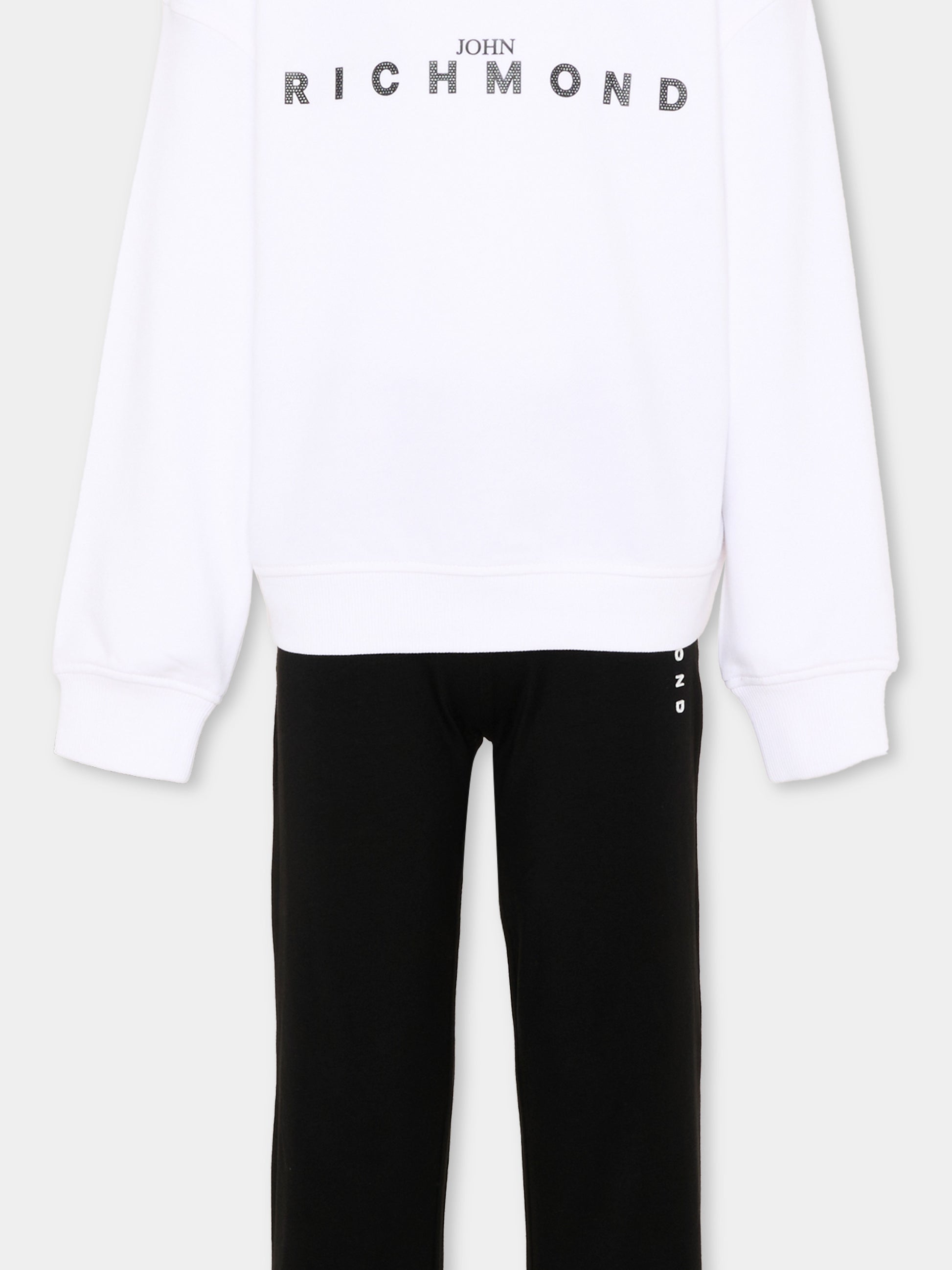 Completo sportivo bianco per bambina con logo,Richmond,RGP26014CF WHITE