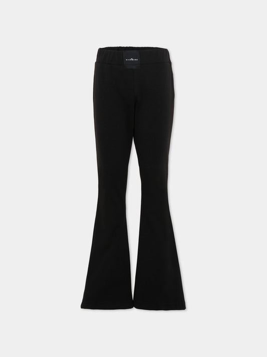 Leggings nero per bambina con logo,Richmond,RGP26125PA BLACK