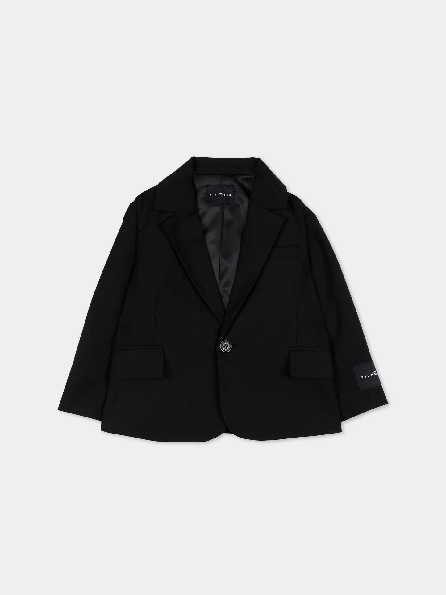 Giacca nera per neonato con logo,Richmond,RIP26117GC BLACK