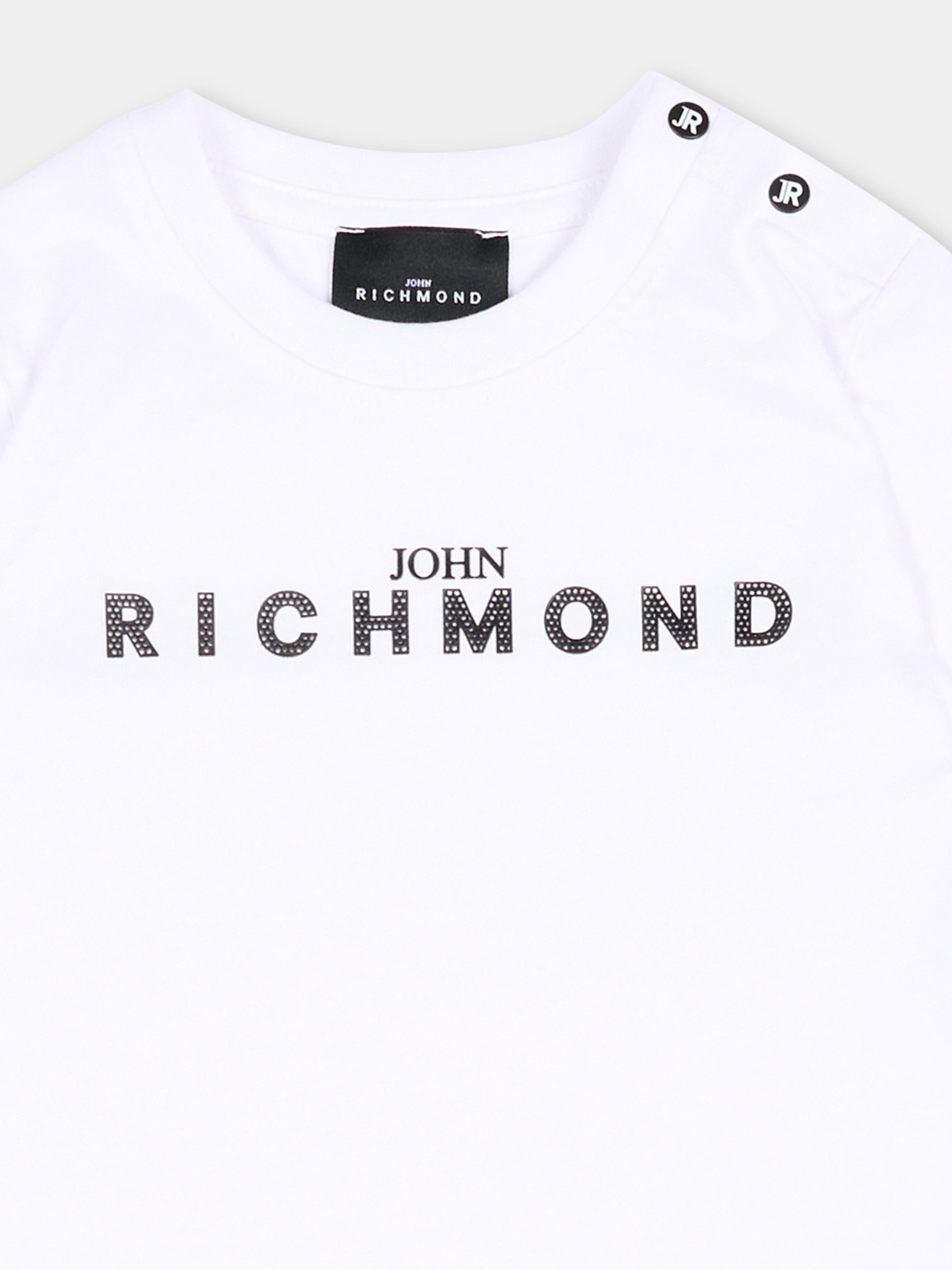 Completo sportivo bianco per neonato con logo,Richmond,RIP26006CJ WHITE