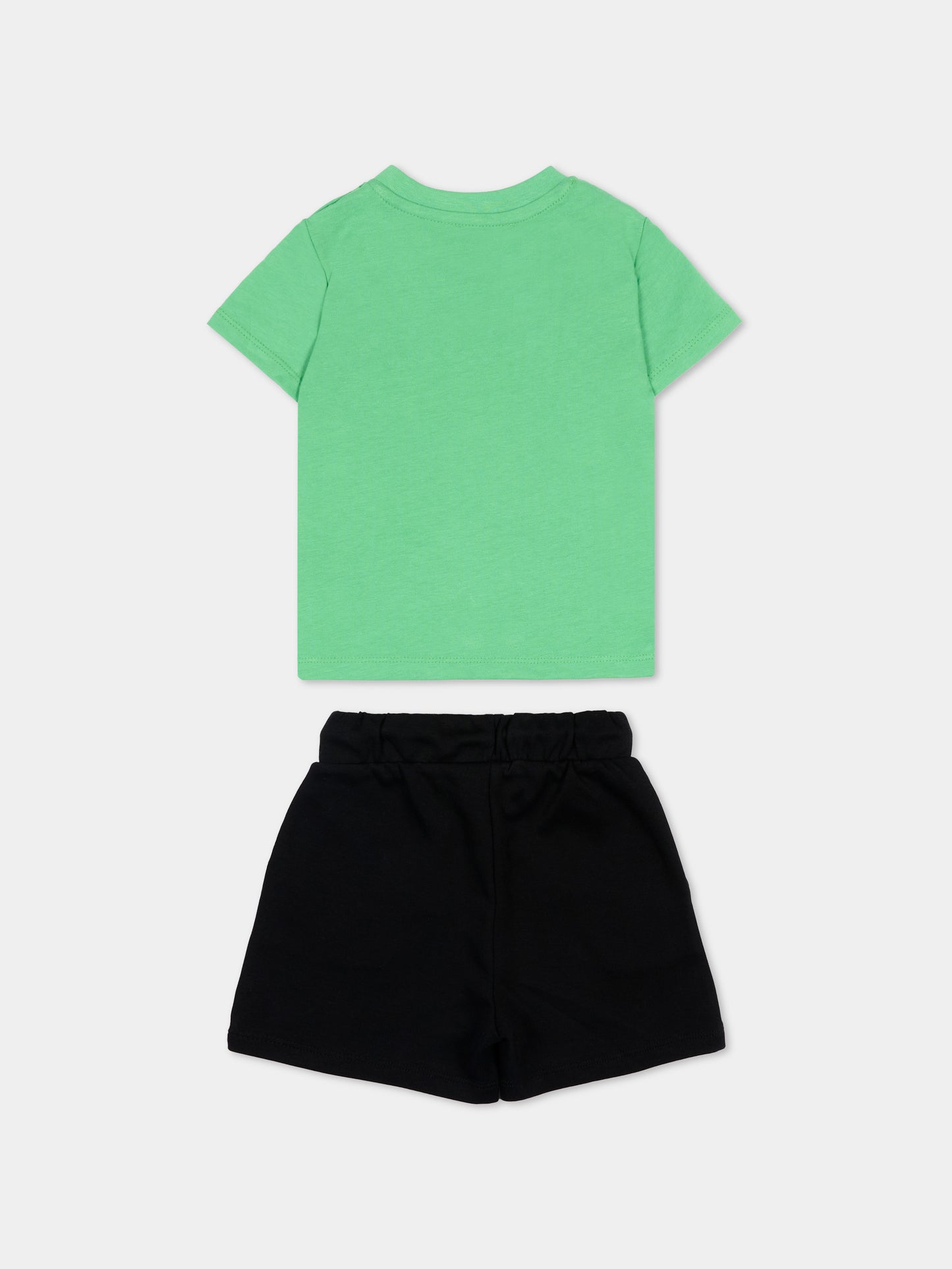 Completo sportivo verde per neonato con logo,Richmond,RIP26006CJ GREEN VIBRANT