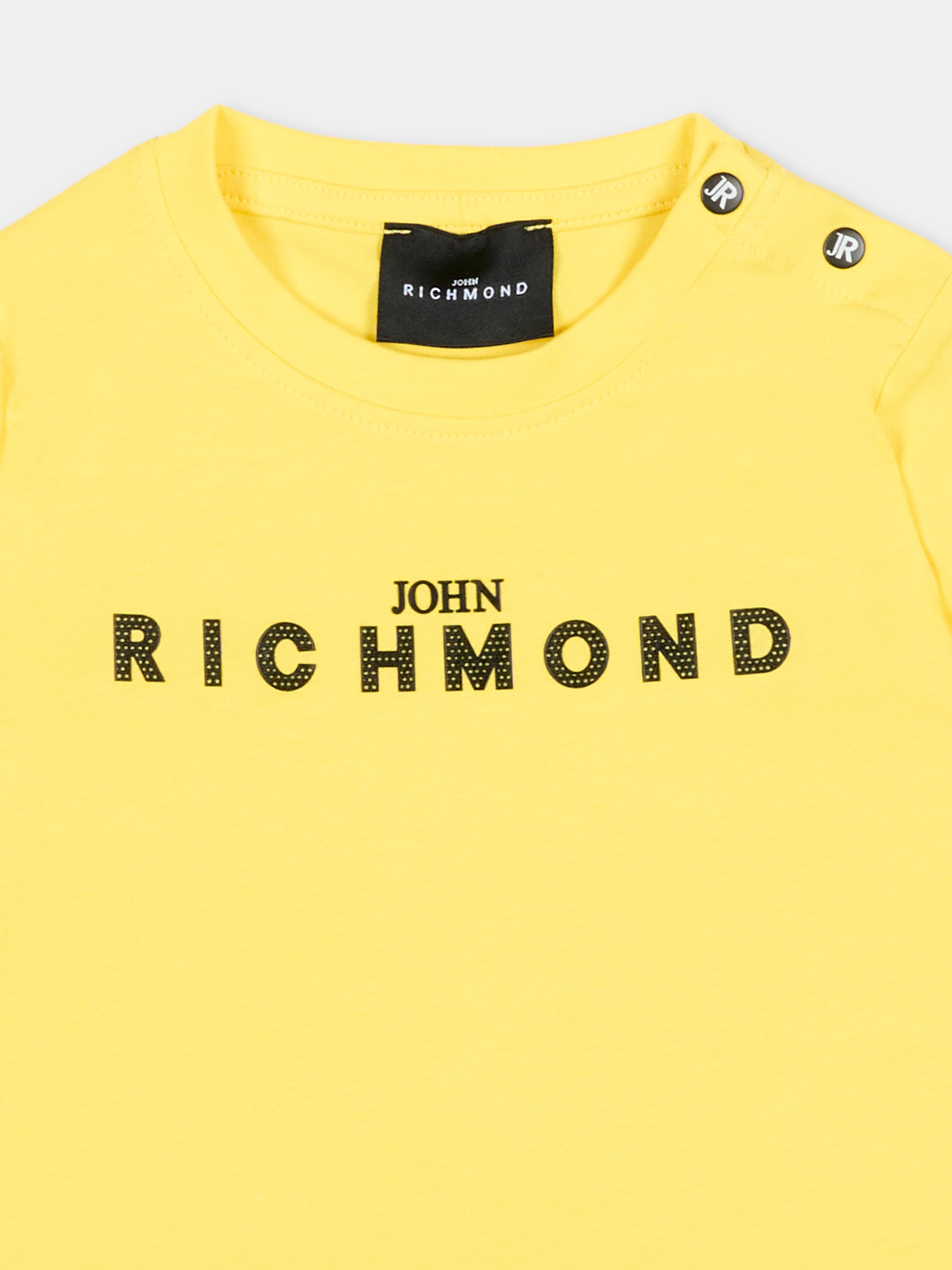 T-shirt gialla per neonato con logo,Richmond,RIP26002TS YELLOW BUTTERCUP