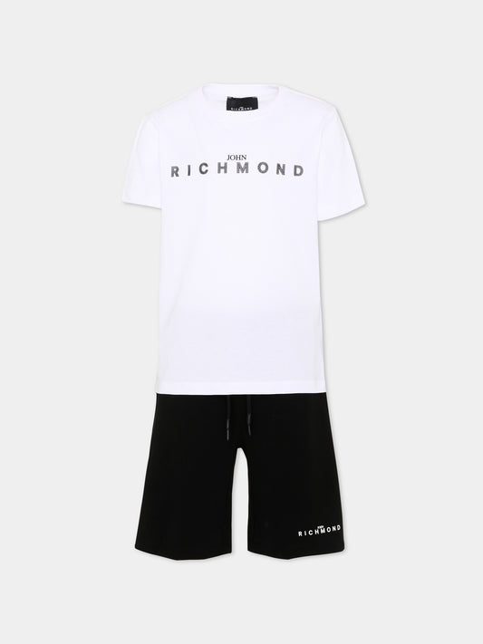 Completo sportivo bianco per bambino con logo,Richmond,RBP26018CJ WHITE