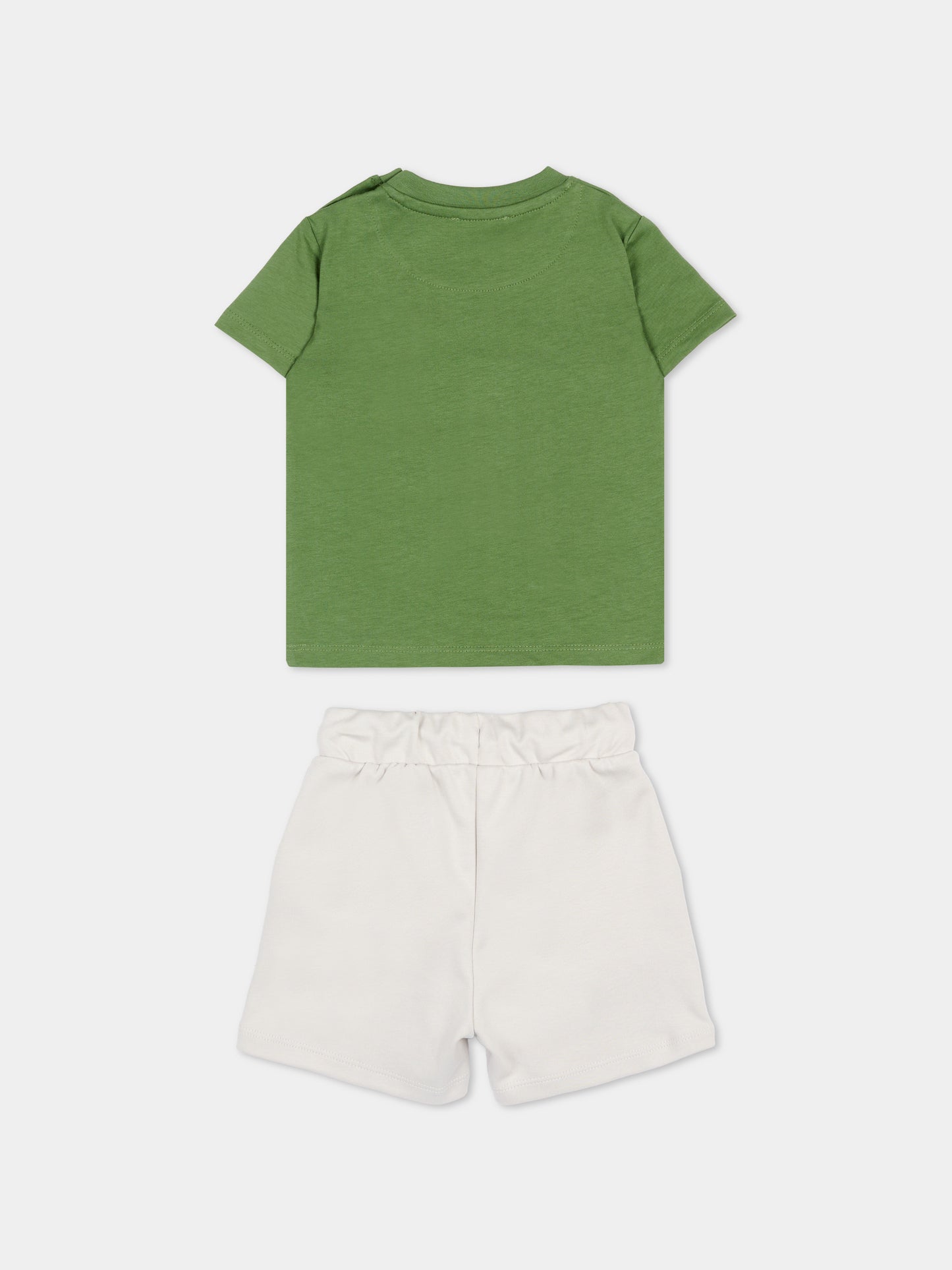 Completo sportivo verde per neonato con logo,Richmond,RIP26022CJ GREEN WILLOW BOUGH