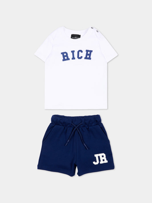 Completo sportivo bianco per neonato con logo,Richmond,RIP26022CJ WHITE
