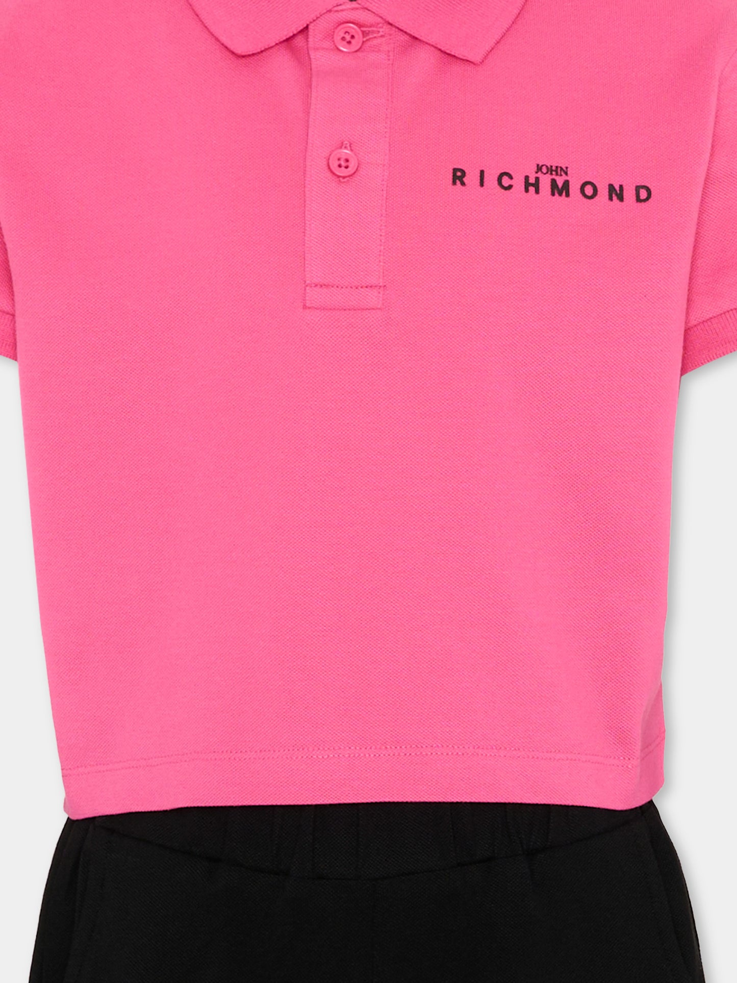 Completo sportivo fucsia per bambina con logo,Richmond,RGP26028CE FUCHSIA PURPLE