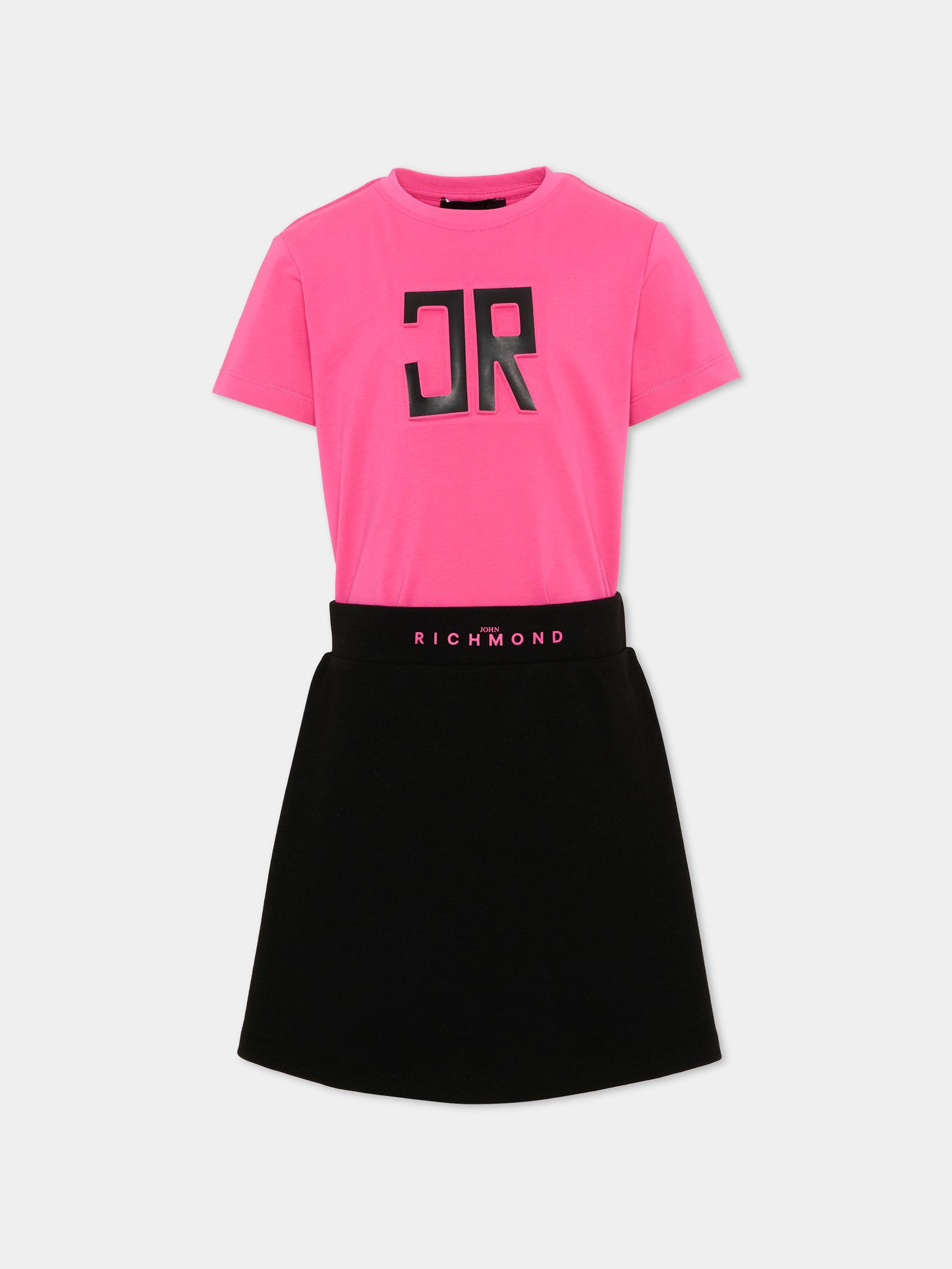 Completo sportivo fucsia per bambina con logo,Richmond,RGP26005CJ FUCHSIA PURPLE