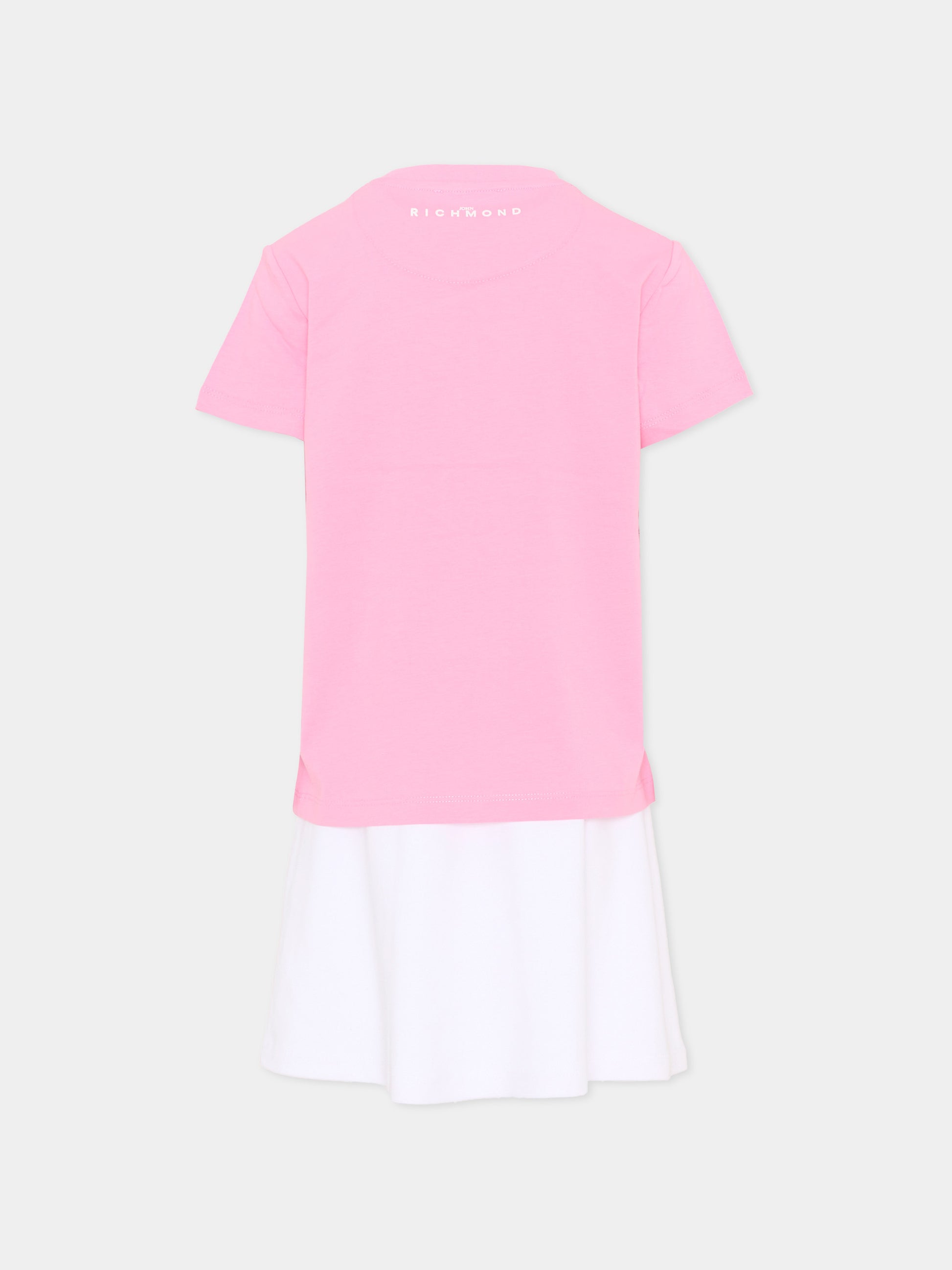 Completo sportivo rosa per bambina con logo,Richmond,RGP26005CJ PINK BEGONIA