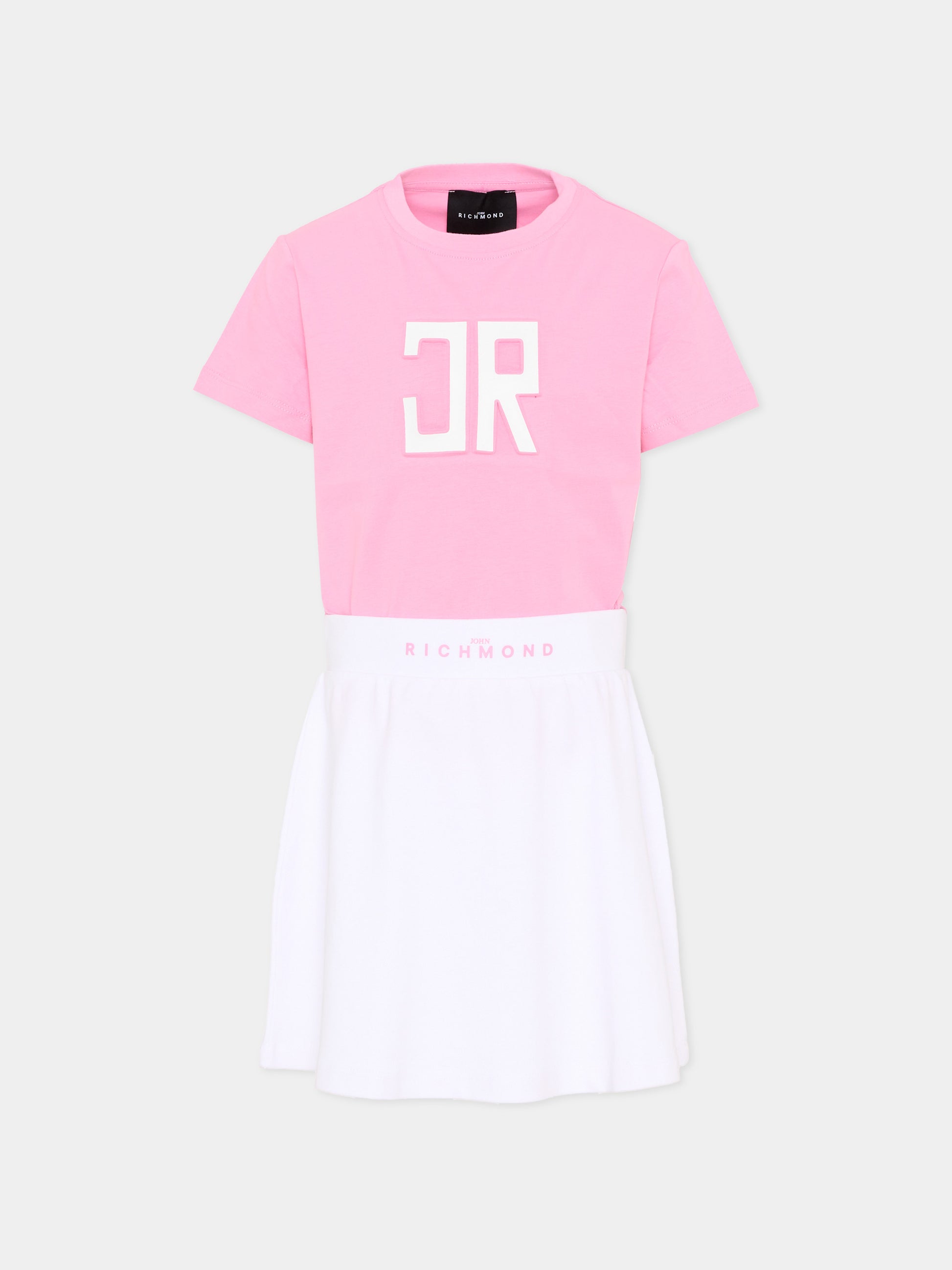 Completo sportivo rosa per bambina con logo,Richmond,RGP26005CJ PINK BEGONIA