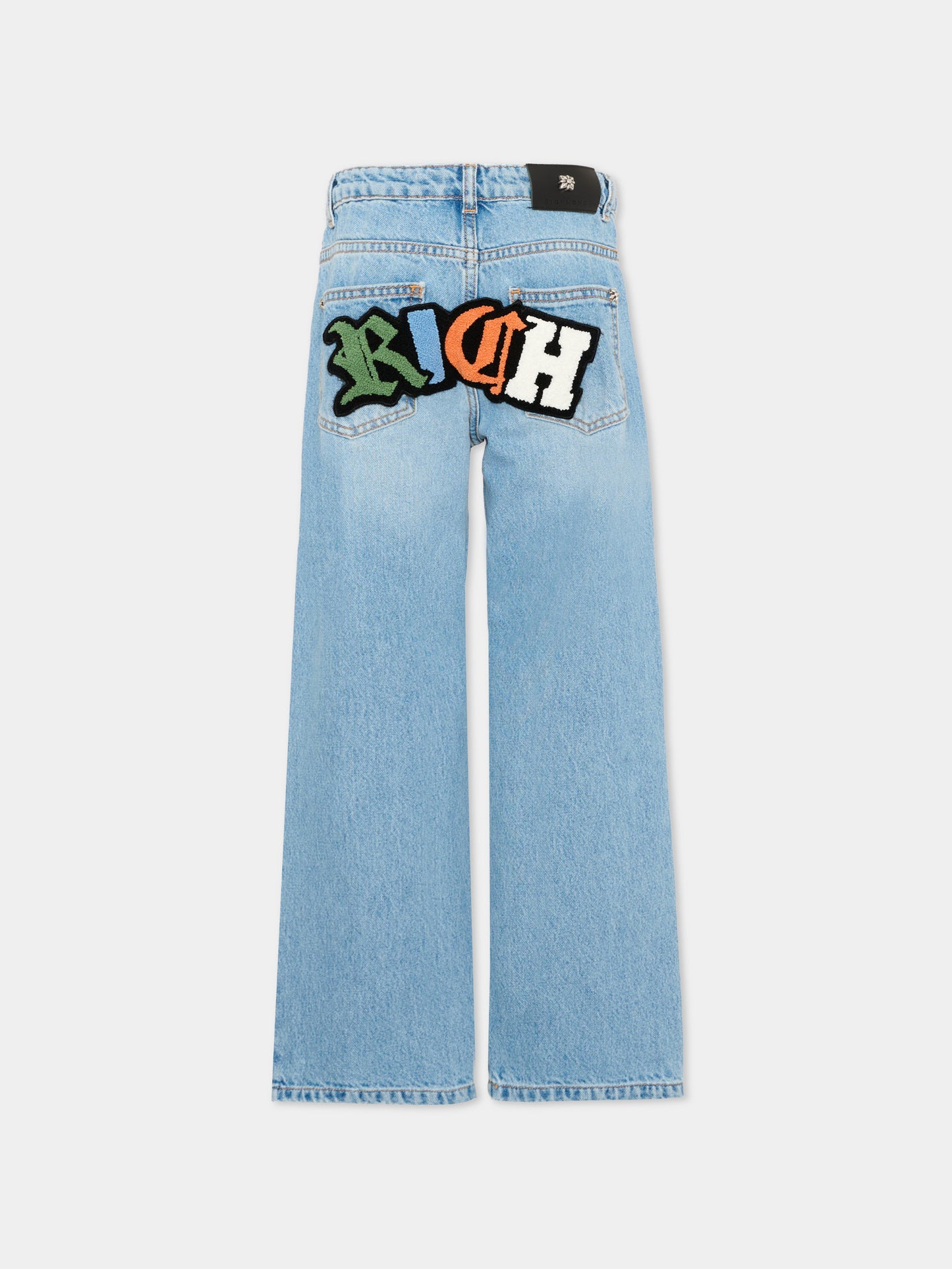 Jeans denim per bambino con logo,Richmond,RBP26059JE DENIM BLUE LIGHT