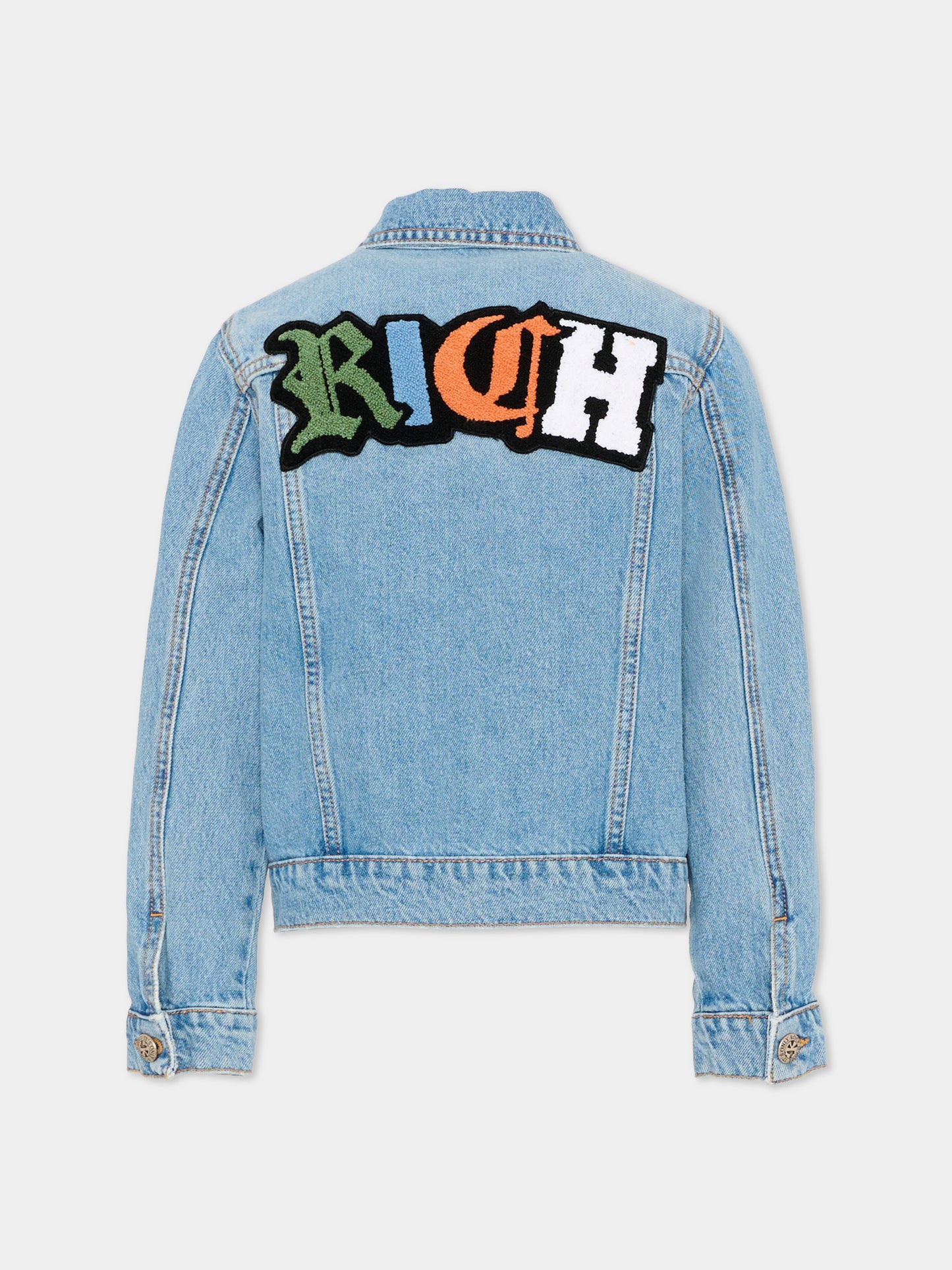 Giubbotto di jeans per bambino con logo,Richmond,RBP26050GB DENIM BLUE LIGHT