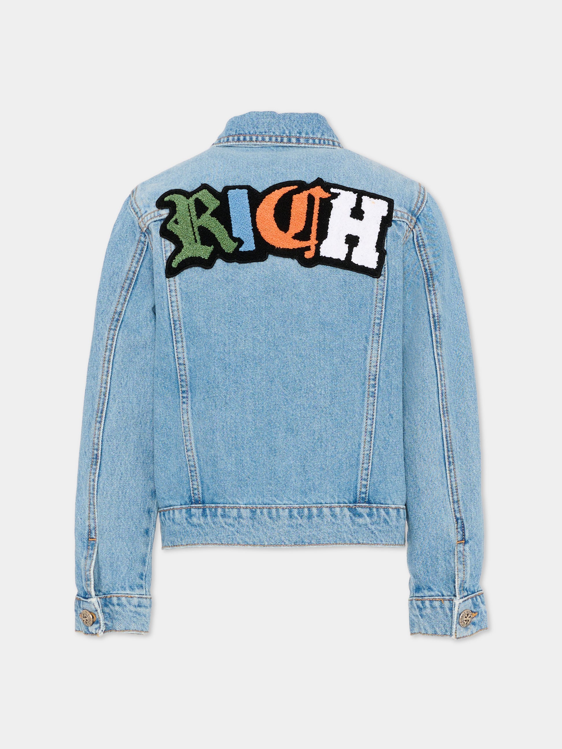 Giubbotto di jeans per bambino con logo,Richmond,RBP26050GB DENIM BLUE LIGHT