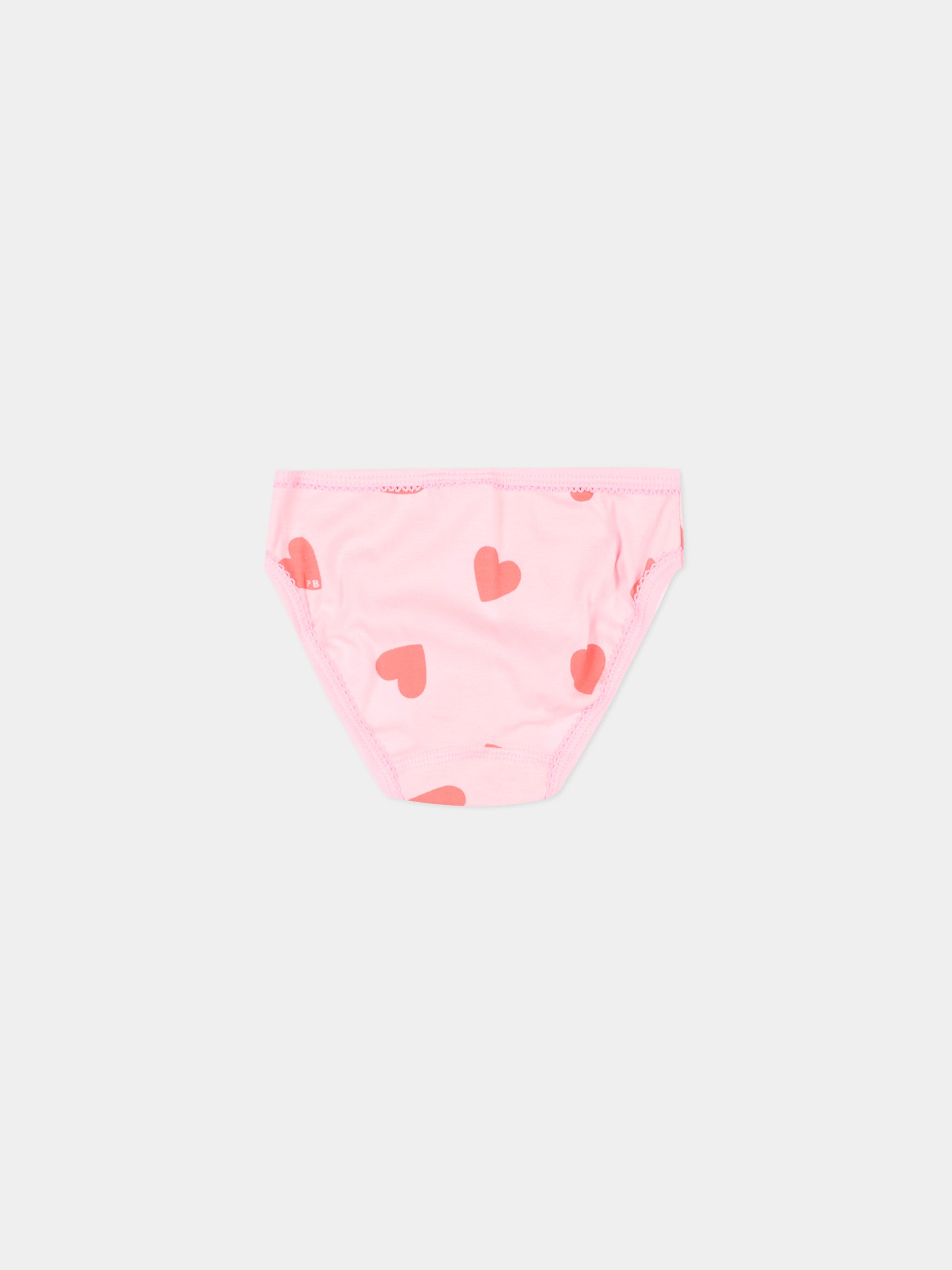 Set slip multicolor per bambina con cuori,Petit Bateau,A0FGT VARIANTE 1 00