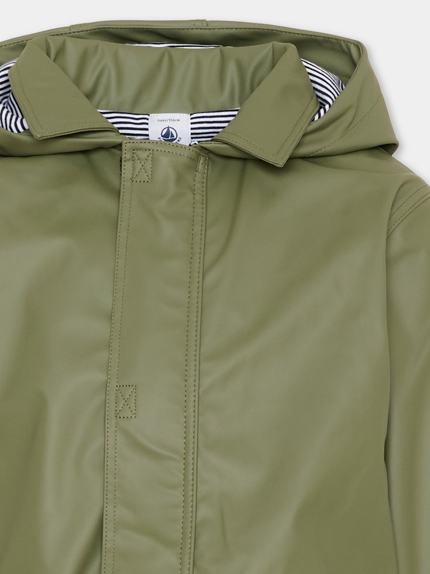 Giacca a vento verde per bambini,Petit Bateau,A0FJK OLIVINE 01