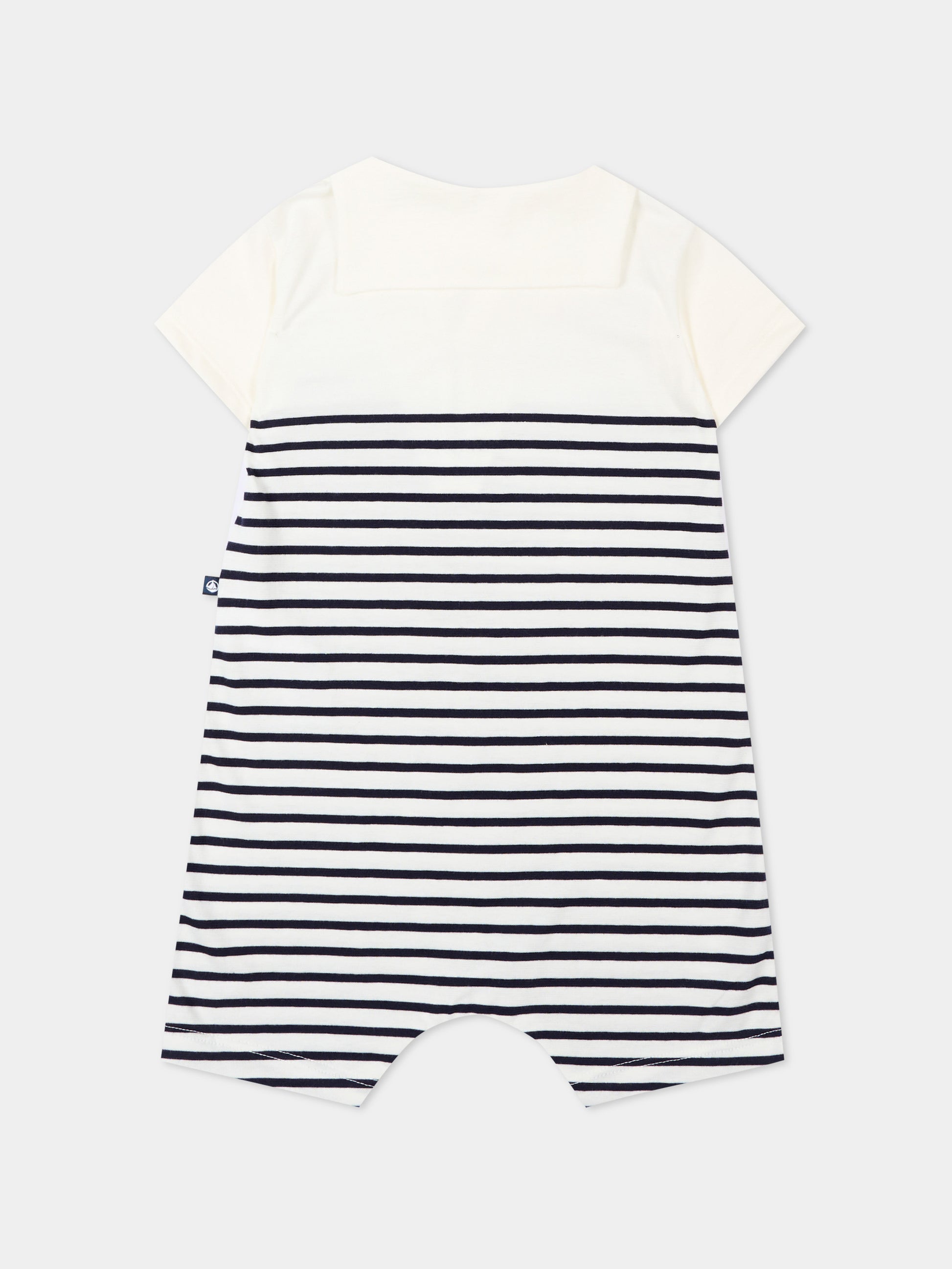 Pagliaccetto multicolor per neonato a righe,Petit Bateau,A0FI9 MARSHMALLOW/SOIR 01