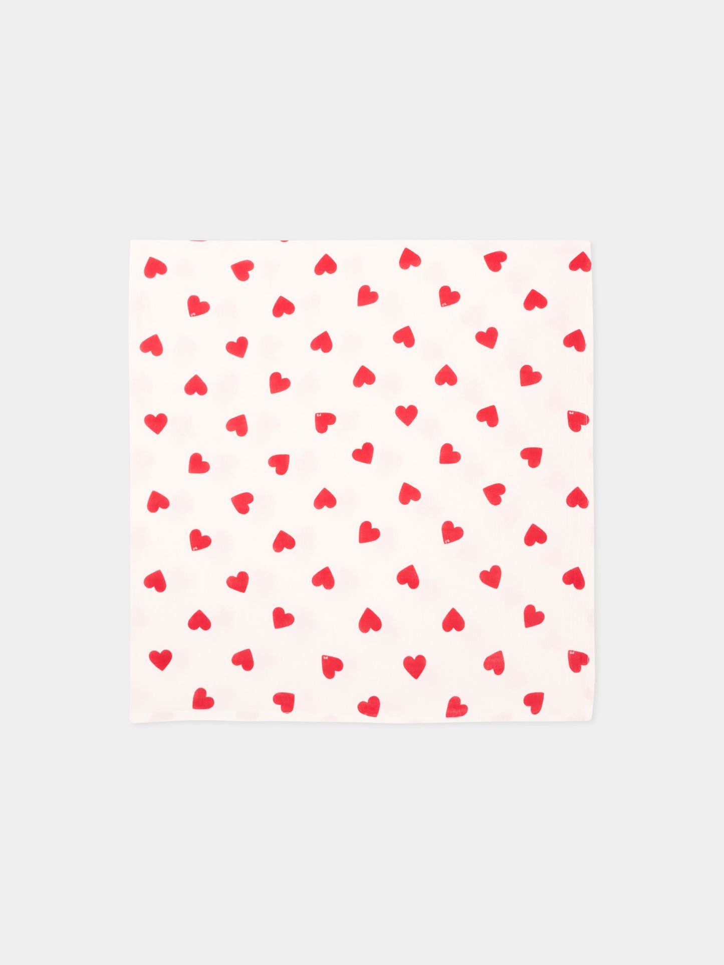 Coperta avorio per neonata con cuori,Petit Bateau,A0EZH MARSHMALLOW/TERKUIT 01