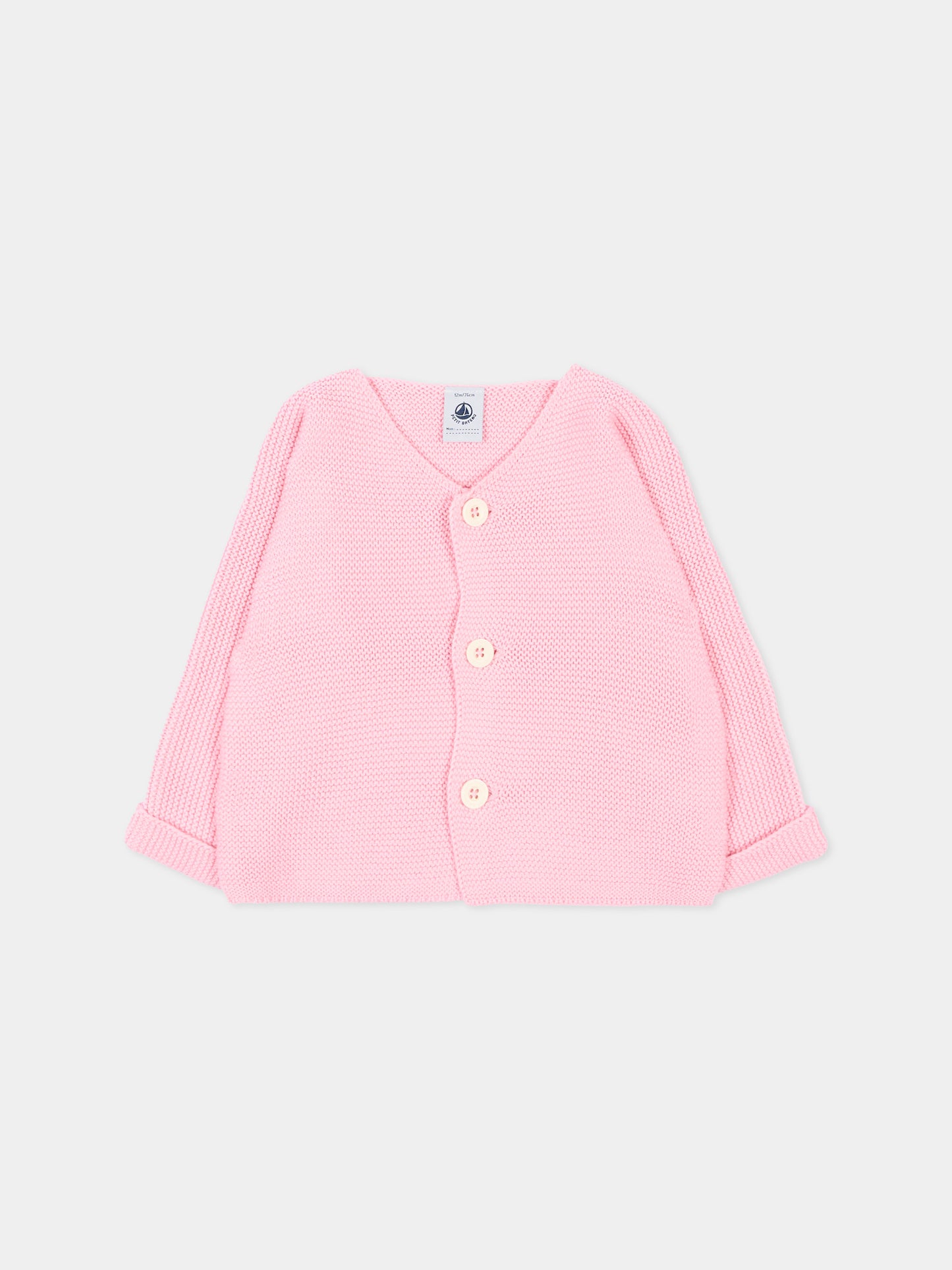 Cardigan rosa per neonata,Petit Bateau,A0FOL MARQUISE 01