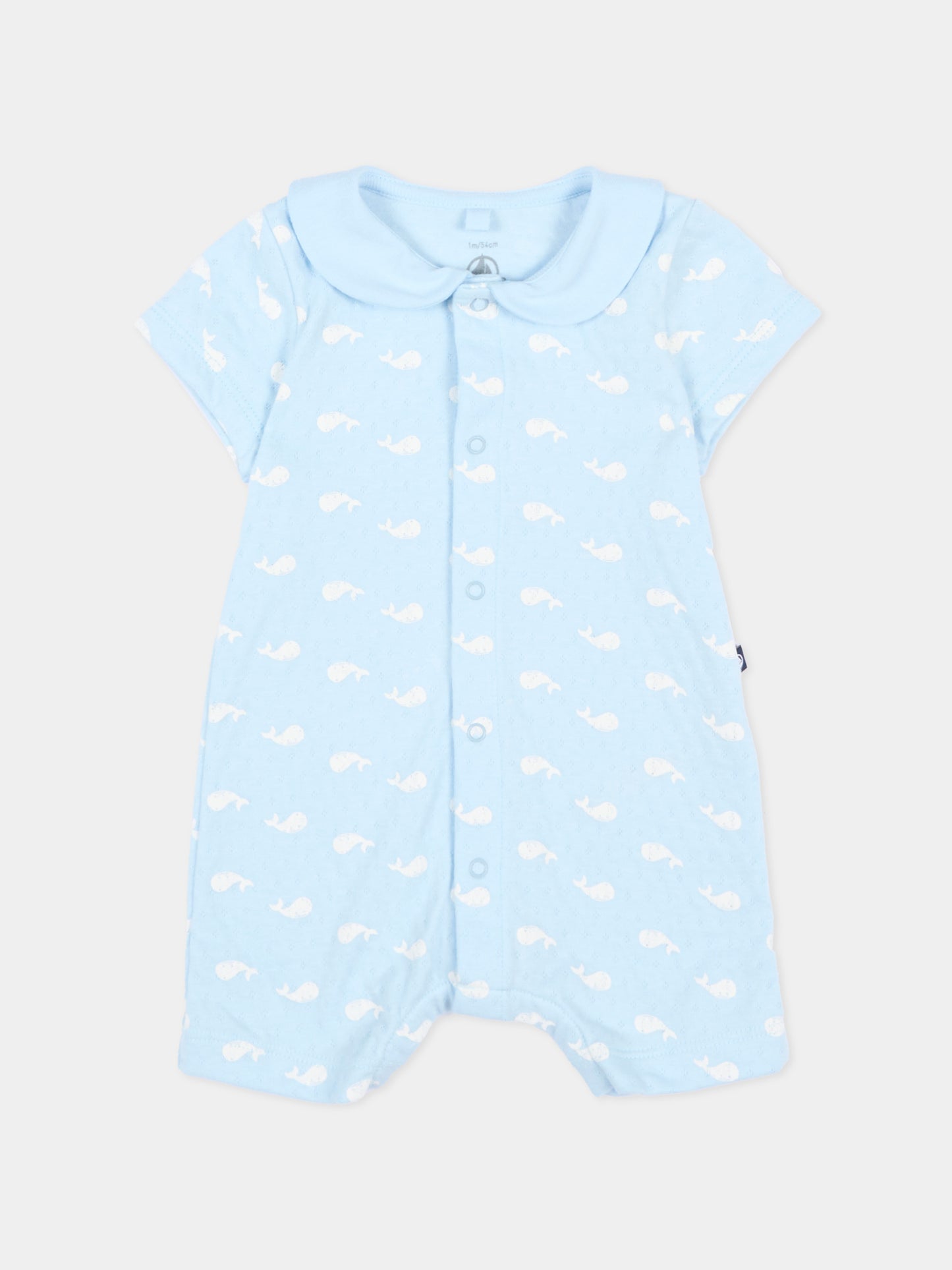 Pagliaccetto celeste per neonato con doudou,Petit Bateau,A0FT0 TOUDOU/MARSHMALLOW 01
