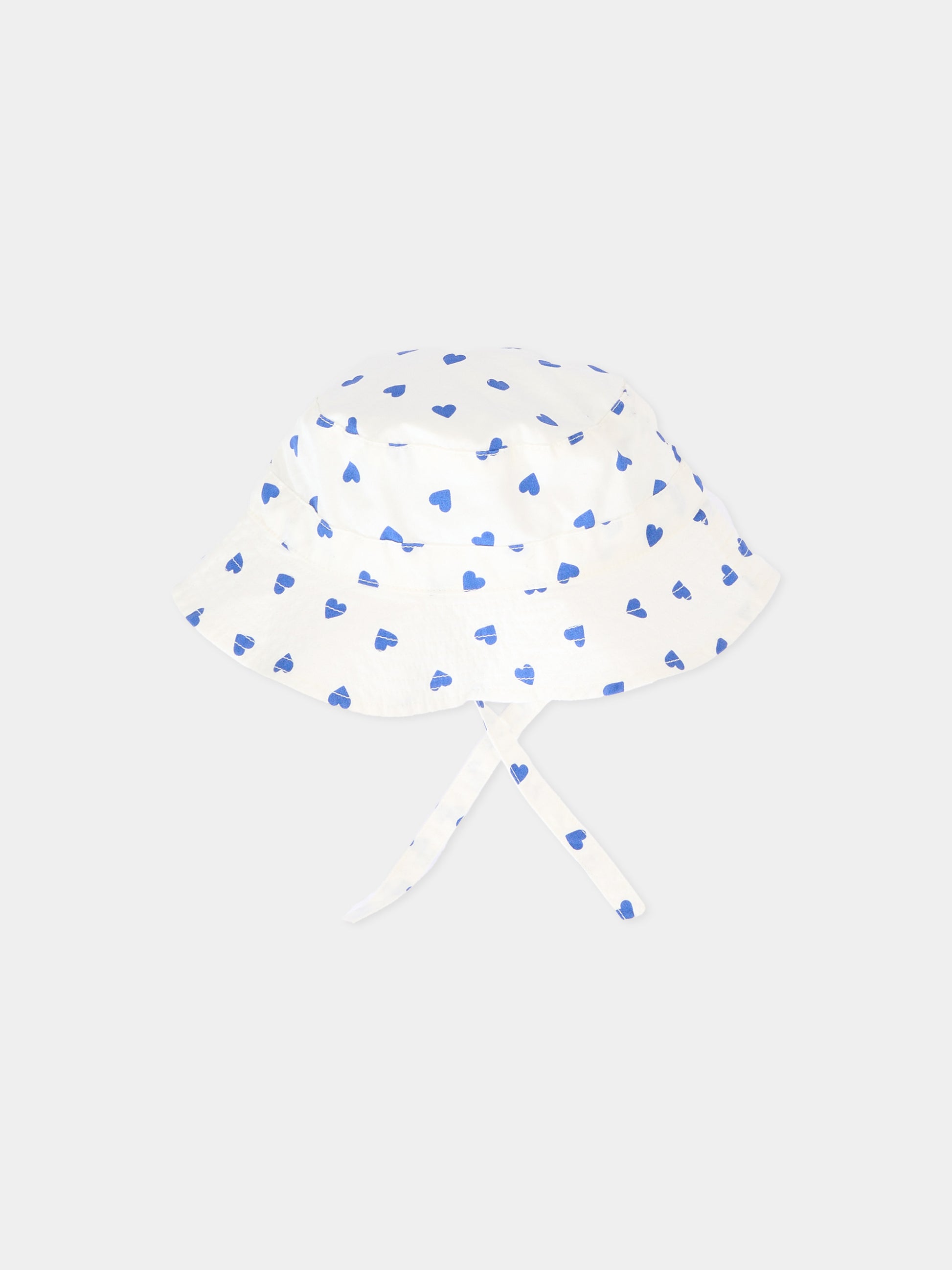 Cloche bianca per neonata a cuori,Petit Bateau,A0FE8 MARSHMALLOW/CREPUSCULE 01