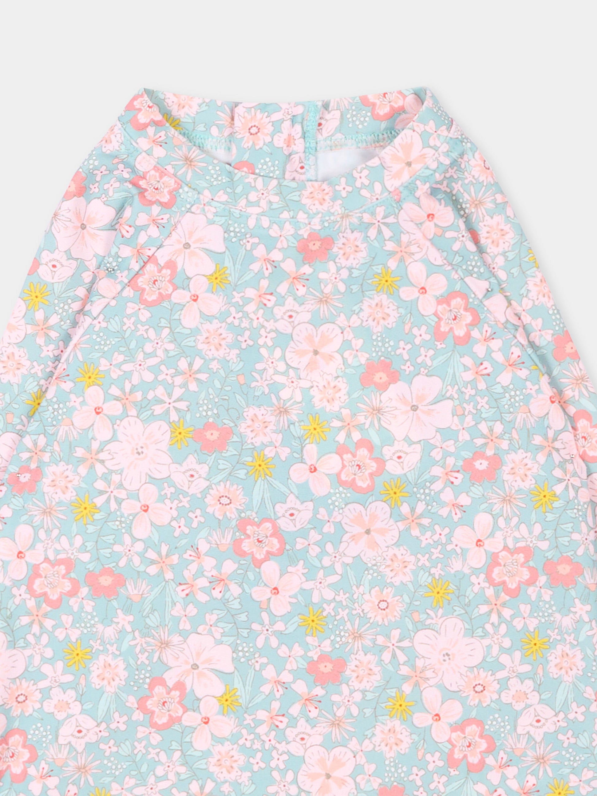 Anti UV multicolor per neonata floreale,Petit Bateau,A0FNA SPRAY/MULTICO 01