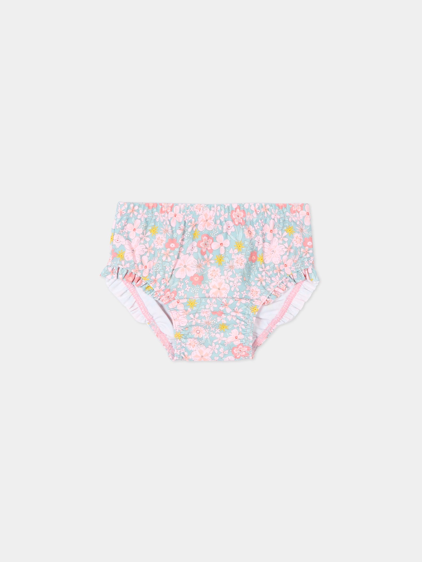 Slip bikini multicolor per neonata floreale,Petit Bateau,A0FNH SPRAY/MULTICO 01