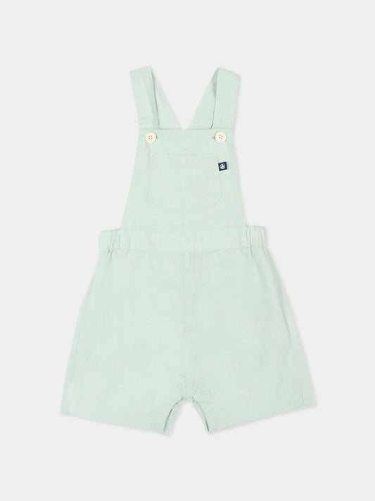 Salopette verde per neonato,Petit Bateau,A0FFN SPRAY 01