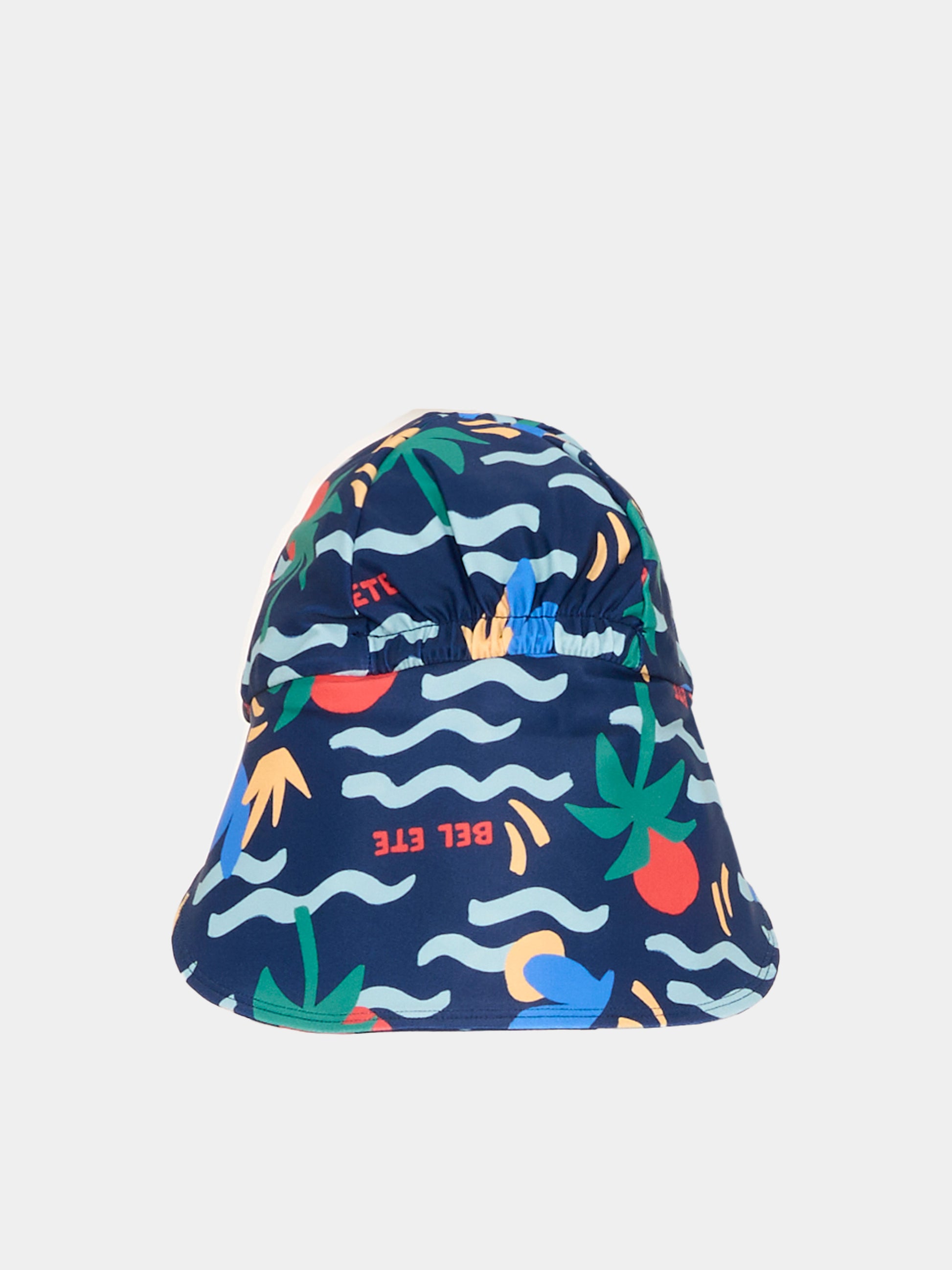Cappello blu per neonato con stampa mare,Petit Bateau,A0FE0 CREPUSCULE/MULTICO 01