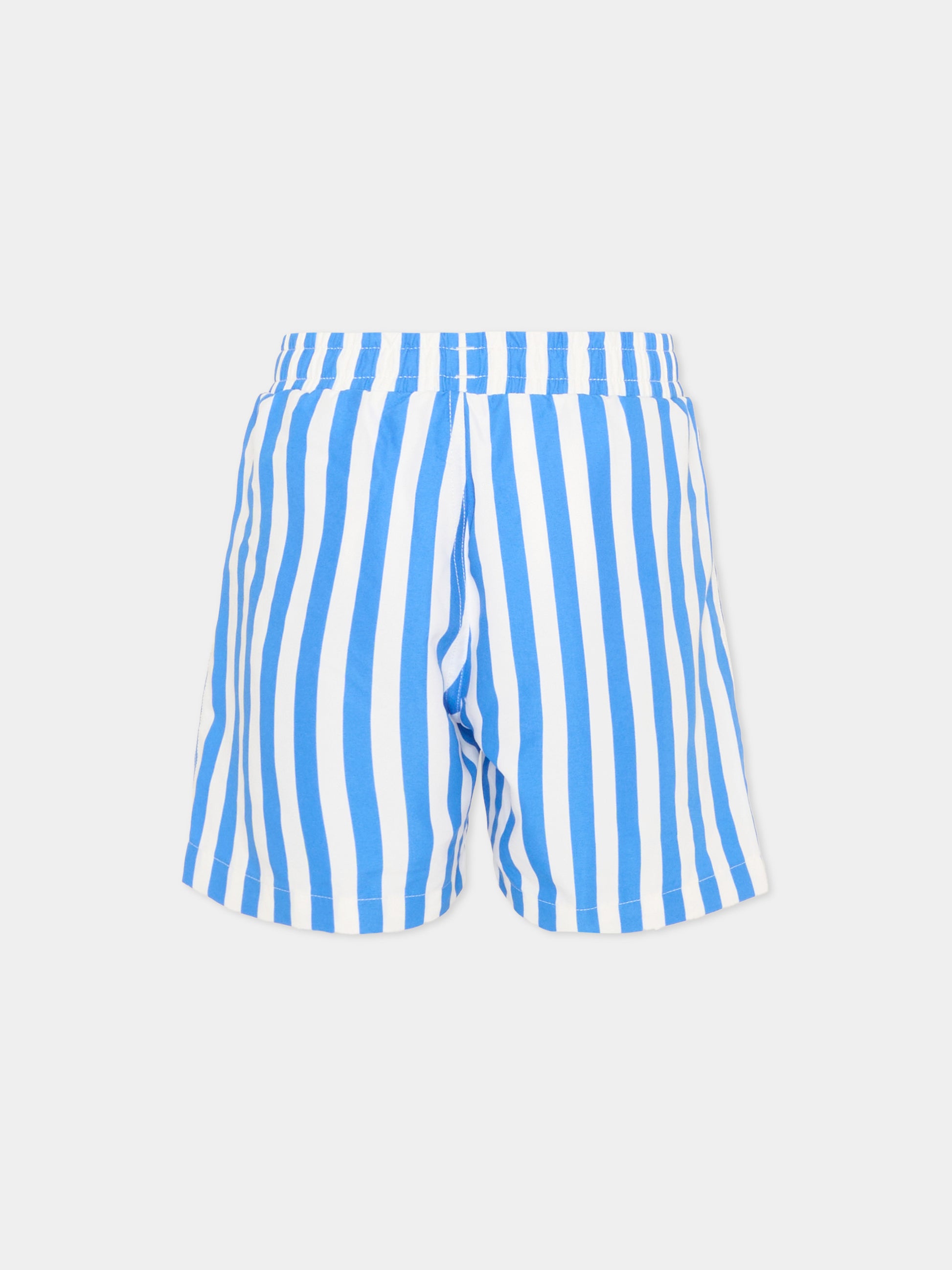 Boxer mare multicolor per bambino a righe,Petit Bateau,A0FJO DELPHINIUM/MARSHMALLOW 01