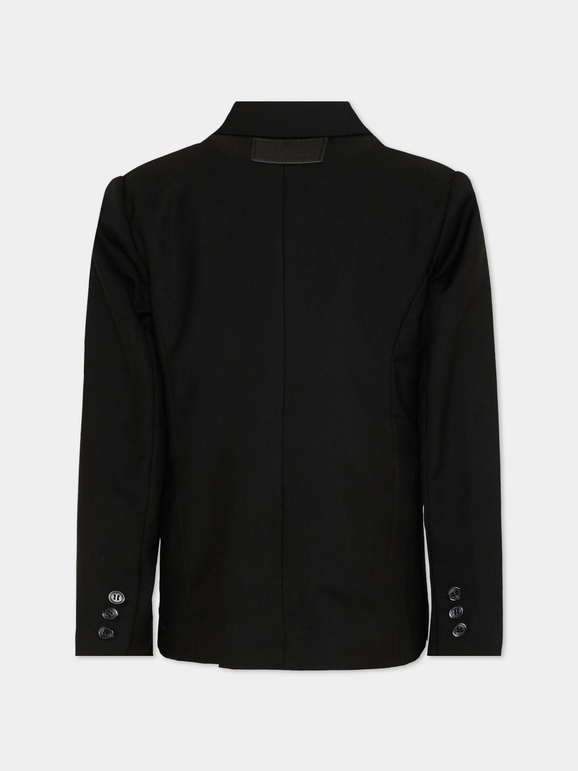 Giacca nera per bambino doppiopetto,Roberto Cavalli Kids,CBP26119GC BLACK