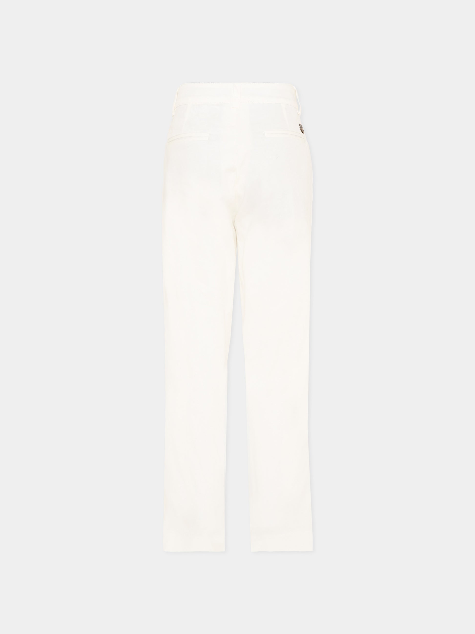 Pantaloni eleganti bianchi per bambino,Roberto Cavalli Kids,CBP26002PA WHITE